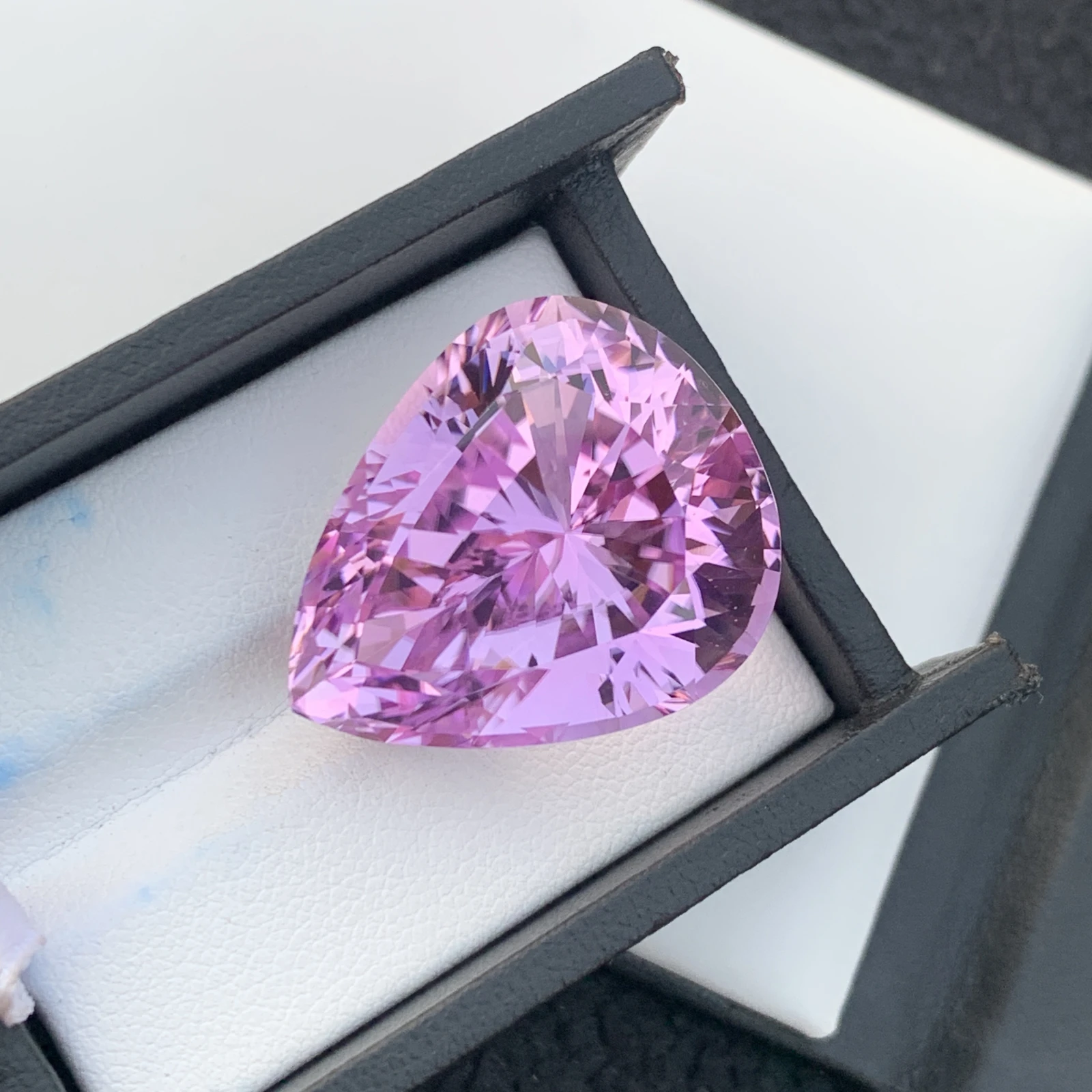 74.20 ct Natural Pink Kunzite Pear Shape Loose Gemstone from Afghanistan