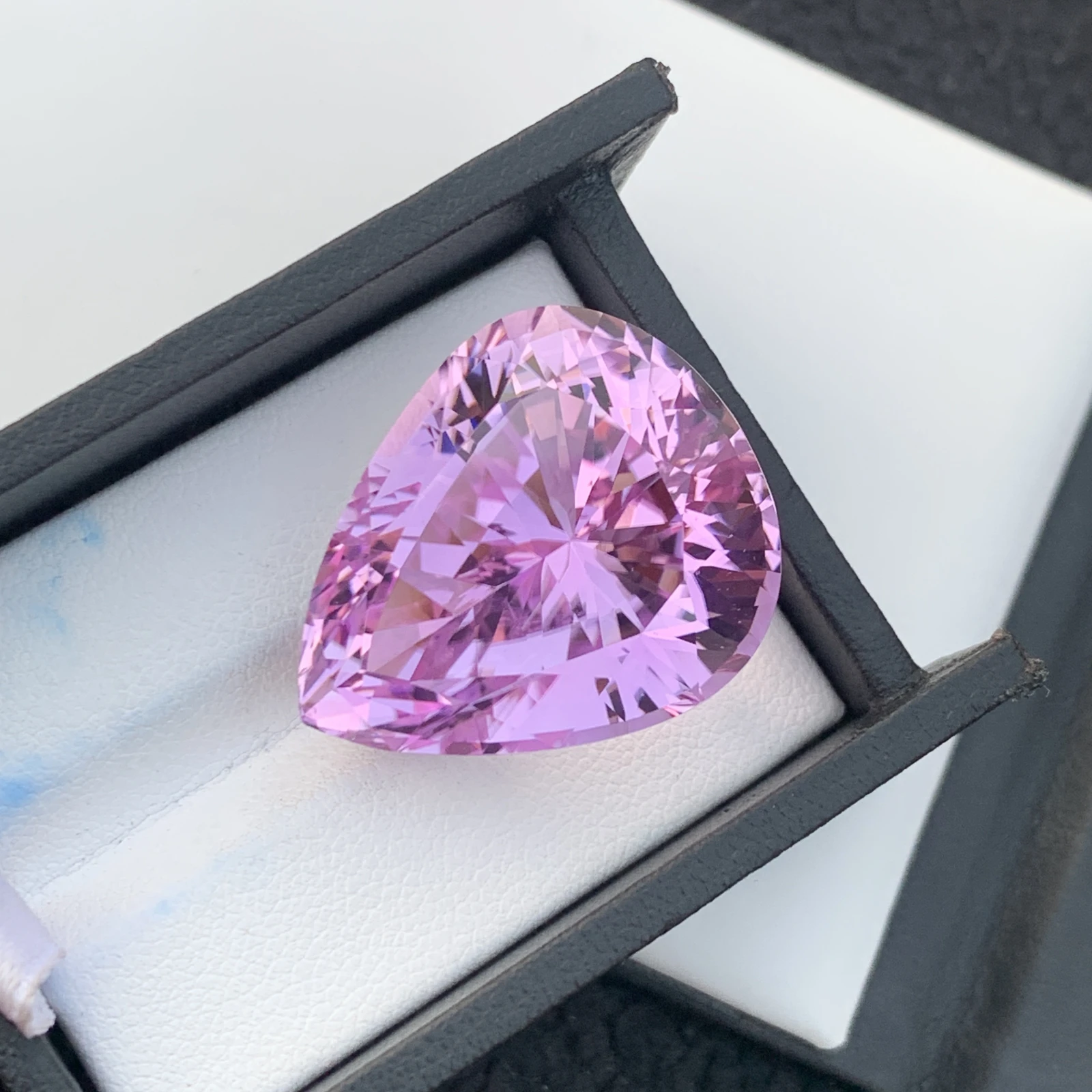 74.20 ct Natural Pink Kunzite Pear Shape Loose Gemstone from Afghanistan