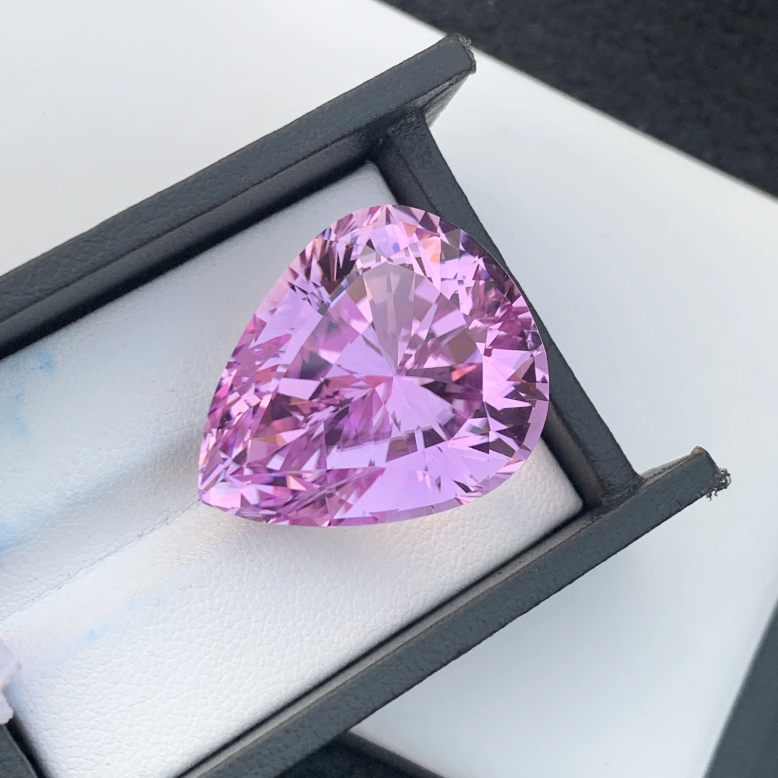 74.20 ct Natural Pink Kunzite Pear Shape Loose Gemstone from Afghanistan