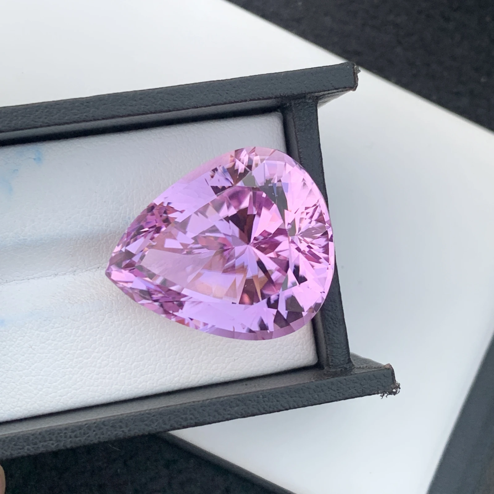 74.20 ct Natural Pink Kunzite Pear Shape Loose Gemstone from Afghanistan
