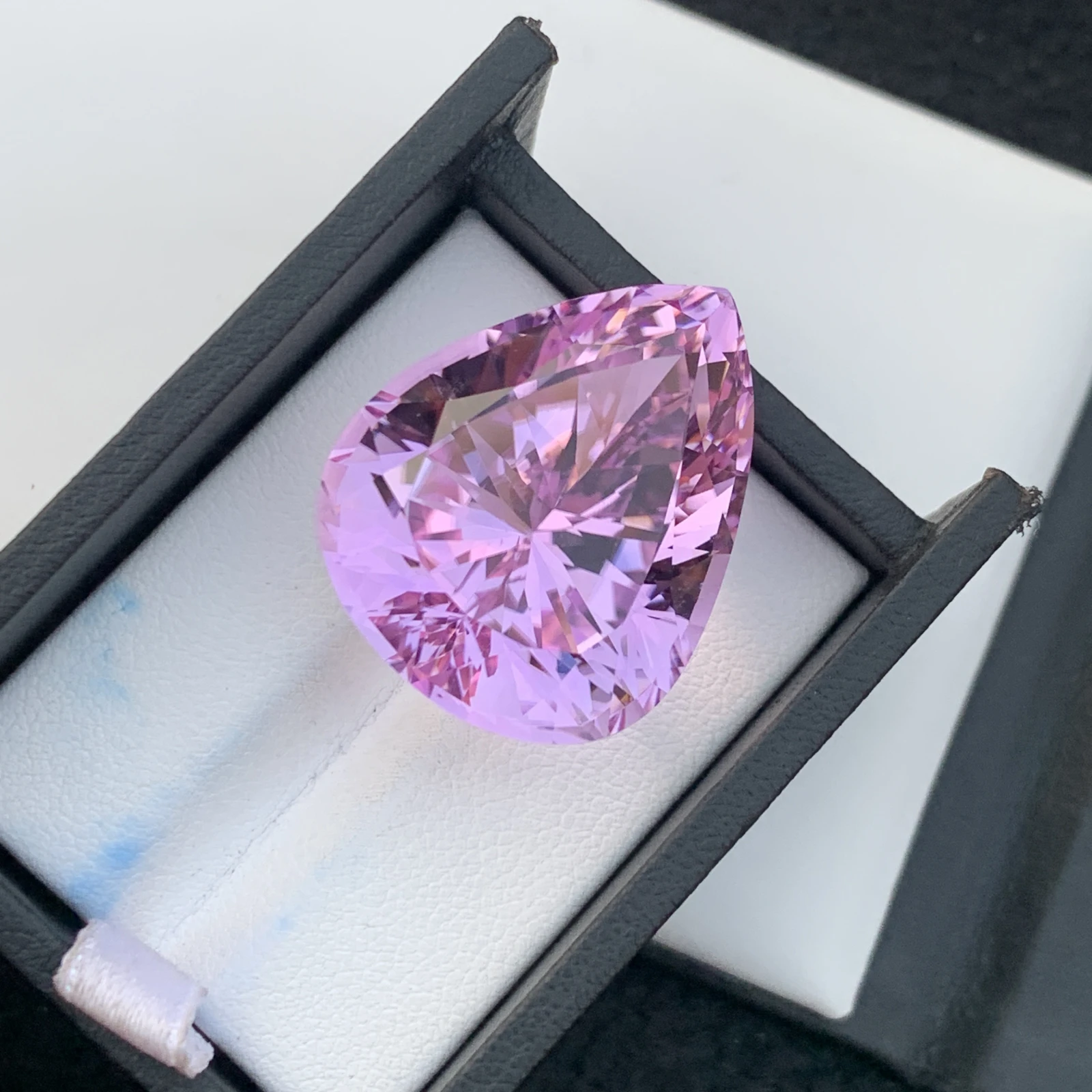 74.20 ct Natural Pink Kunzite Pear Shape Loose Gemstone from Afghanistan