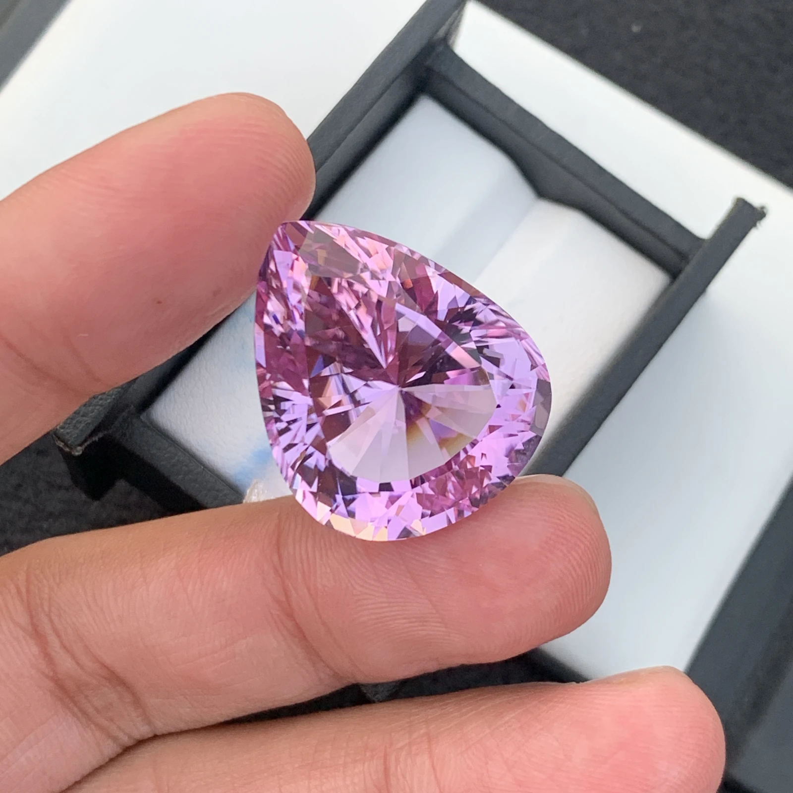 74.20 ct Natural Pink Kunzite Pear Shape Loose Gemstone from Afghanistan