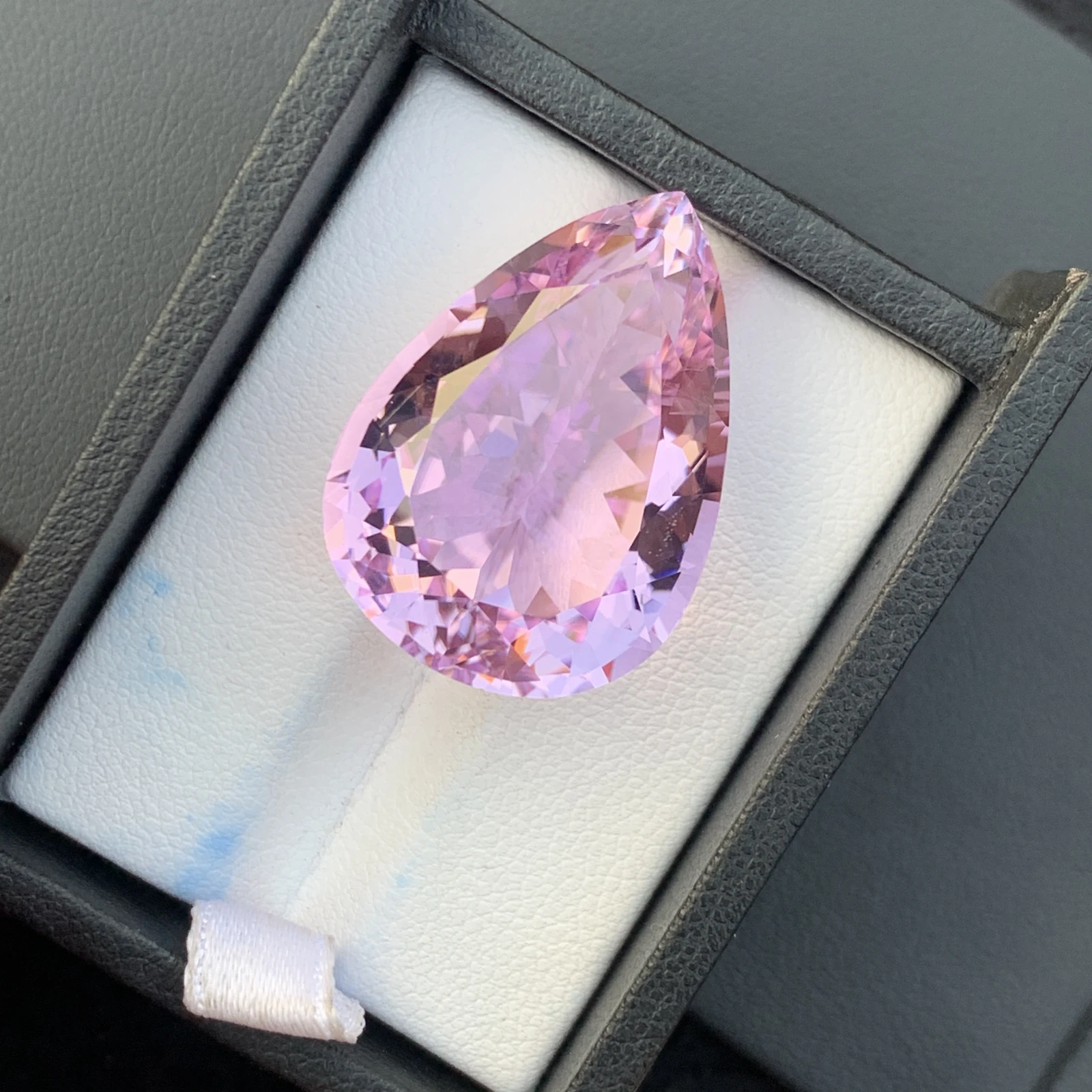 49.55 ct Natural Pink Kunzite Pear Shape Loose Gemstone from Afghanistan