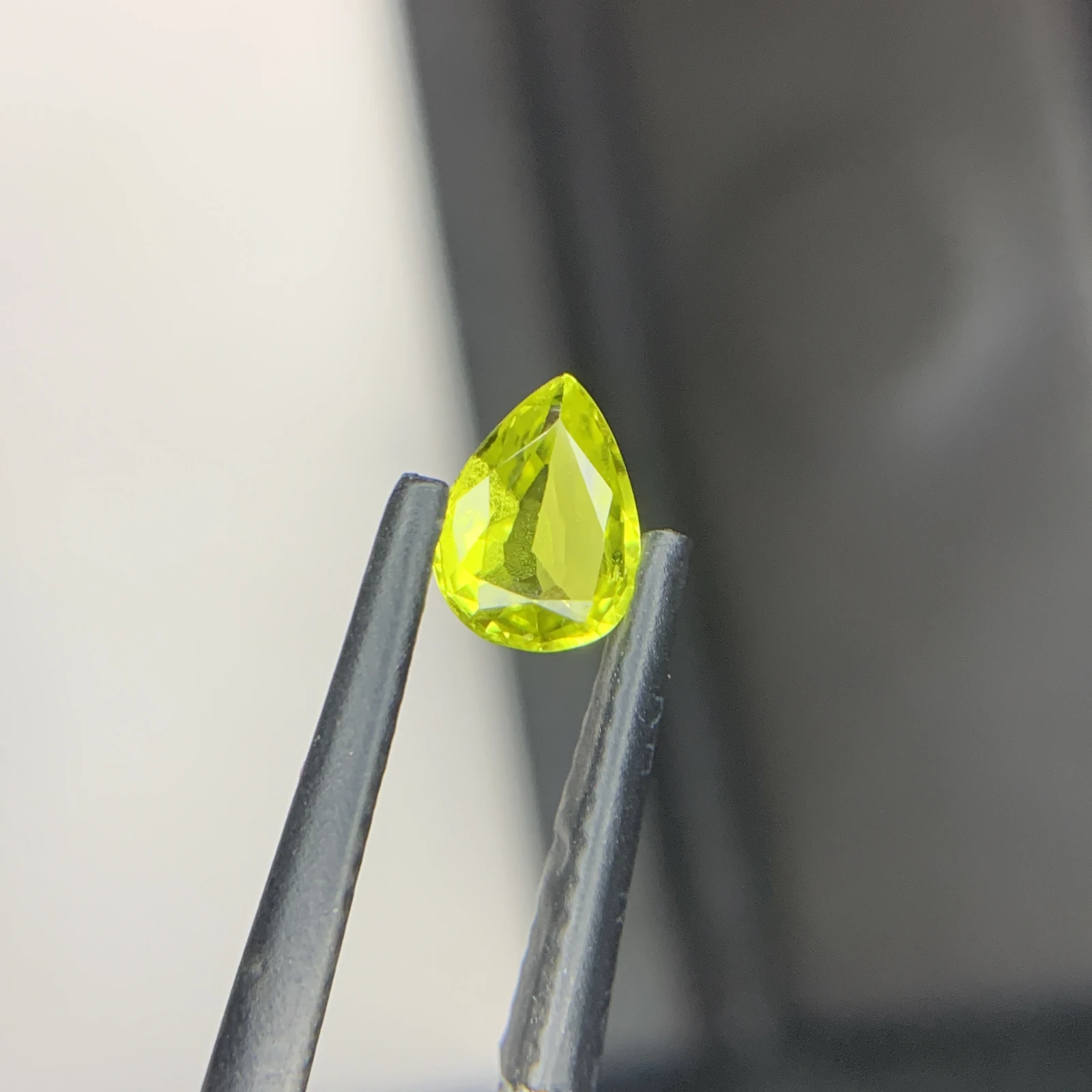 IGI Certified 0.67ct Natural Greenish Yellow Chrysoberyl Pear Shape Loose Gemstone