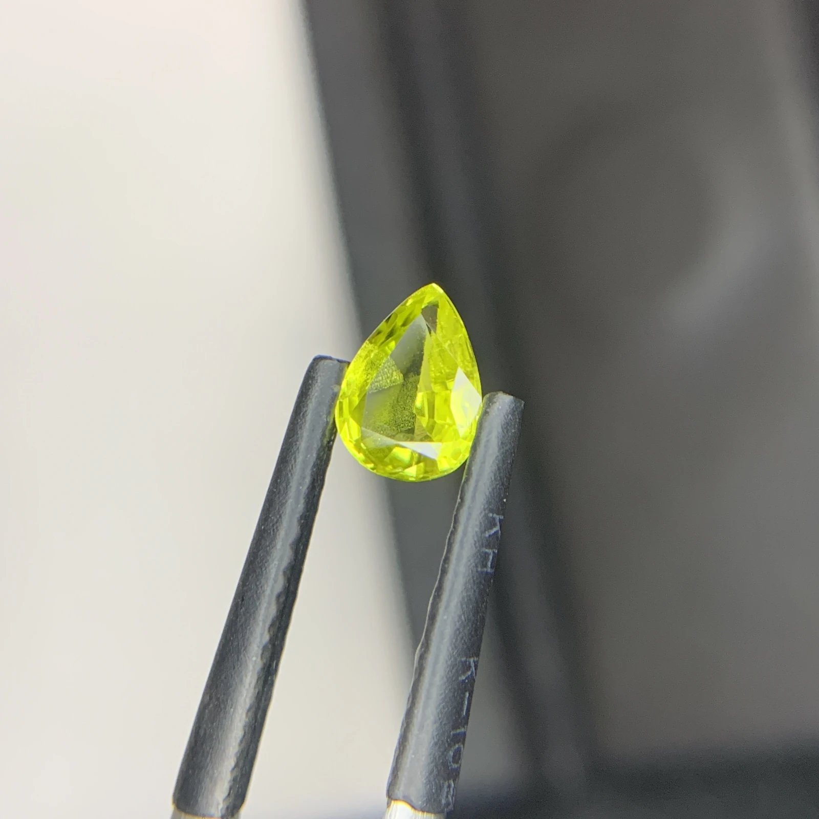 IGI Certified 0.67ct Natural Greenish Yellow Chrysoberyl Pear Shape Loose Gemstone