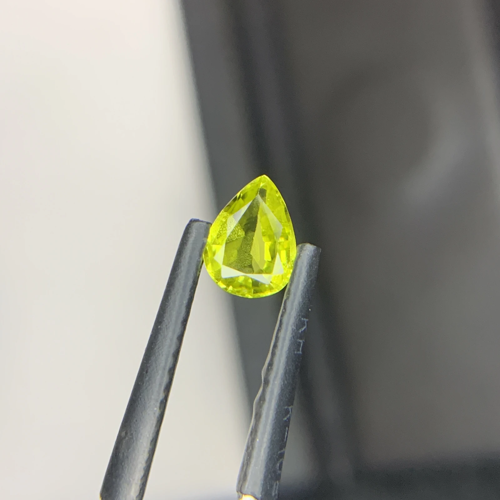 IGI Certified 0.67ct Natural Greenish Yellow Chrysoberyl Pear Shape Loose Gemstone