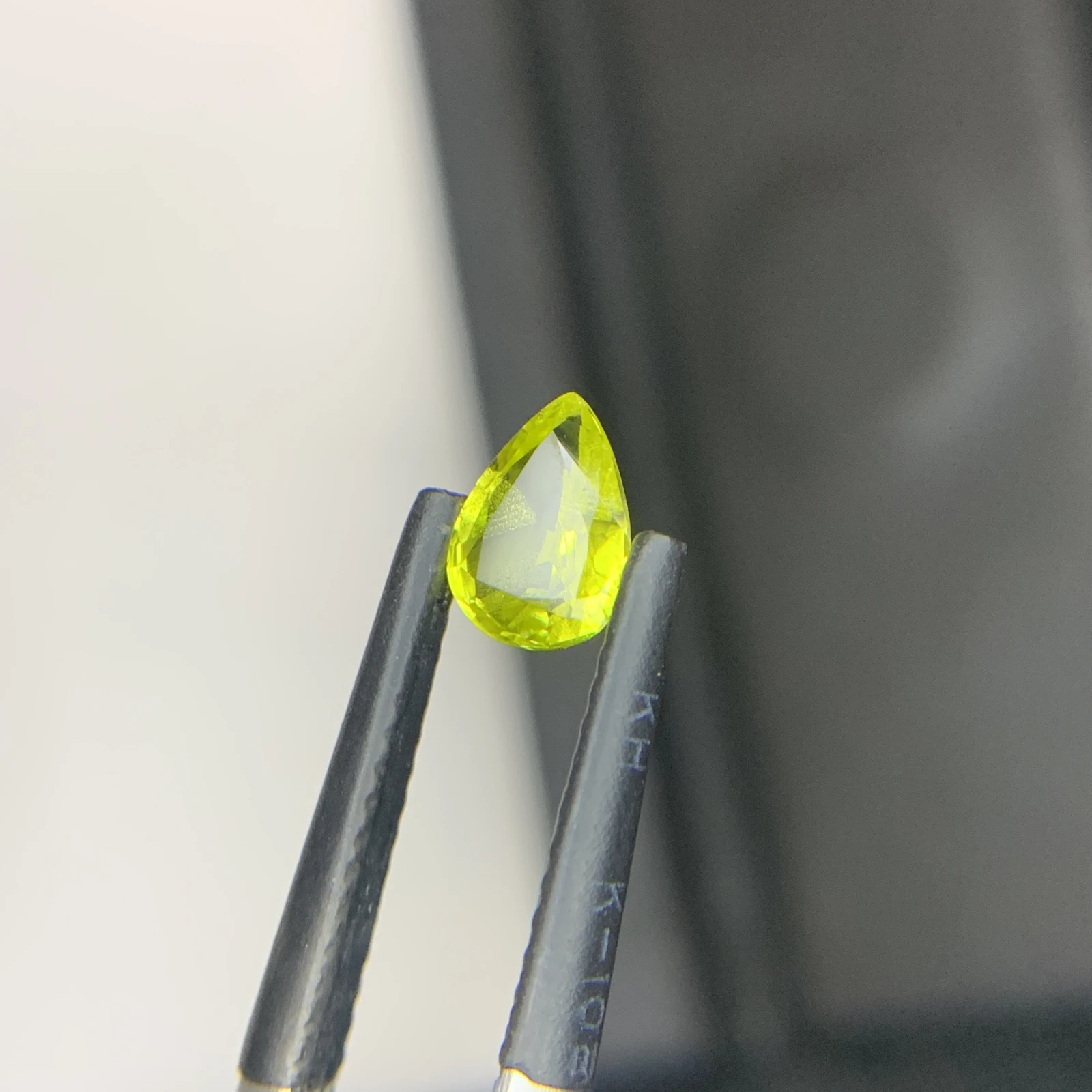 IGI Certified 0.67ct Natural Greenish Yellow Chrysoberyl Pear Shape Loose Gemstone