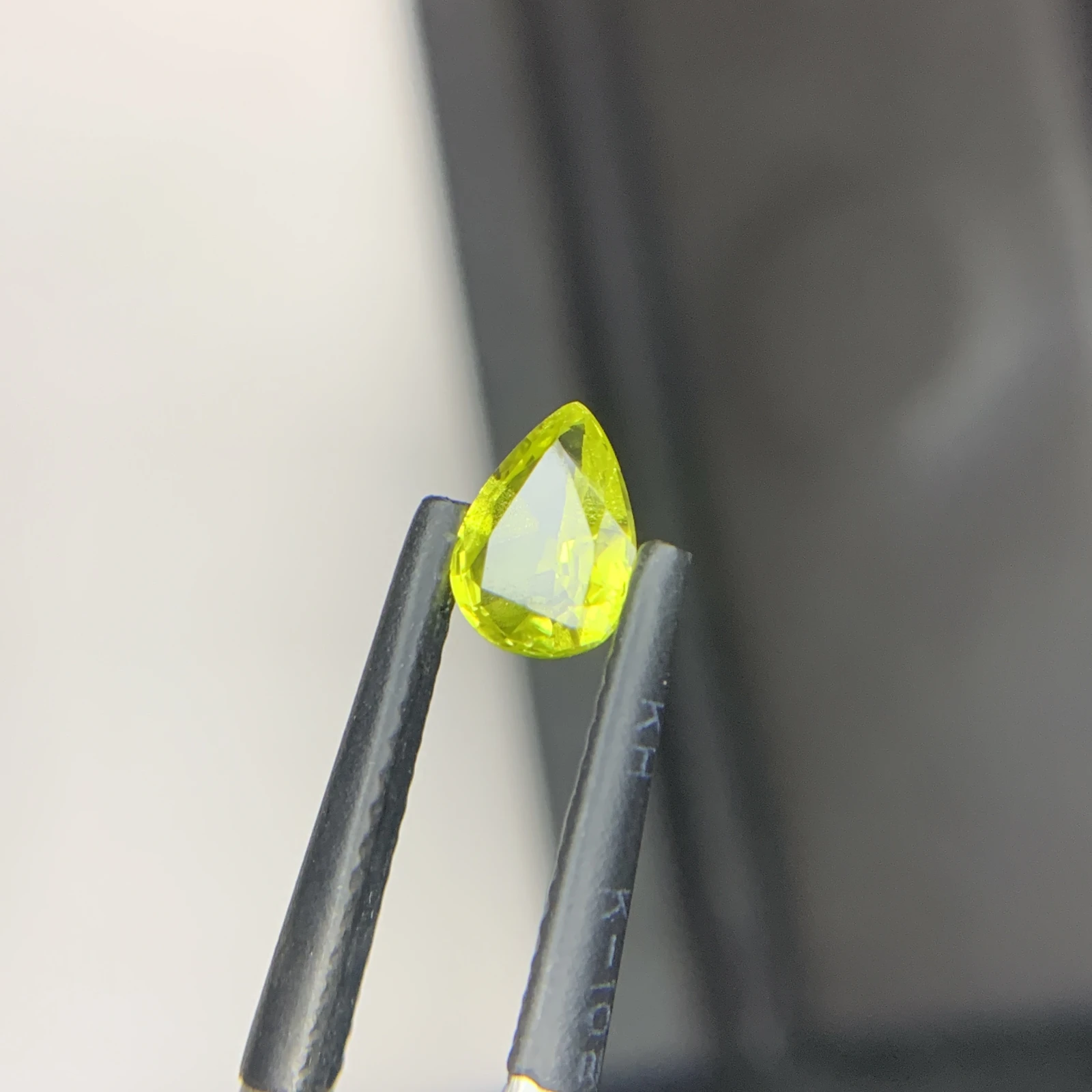 IGI Certified 0.67ct Natural Greenish Yellow Chrysoberyl Pear Shape Loose Gemstone