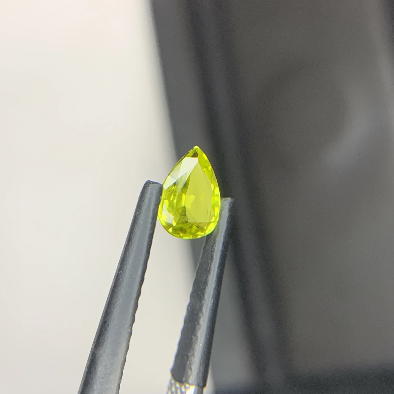IGI Certified 0.67ct Natural Greenish Yellow Chrysoberyl Pear Shape Loose Gemstone