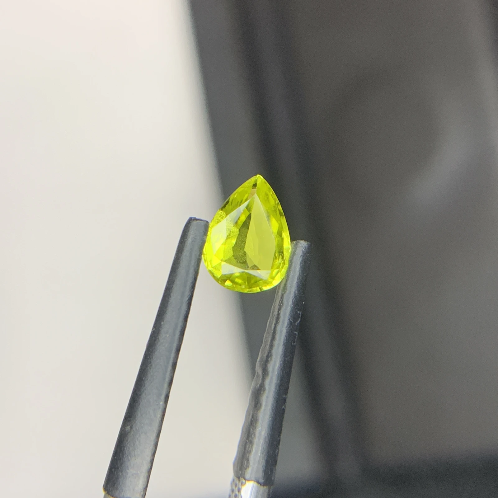 IGI Certified 0.67ct Natural Greenish Yellow Chrysoberyl Pear Shape Loose Gemstone