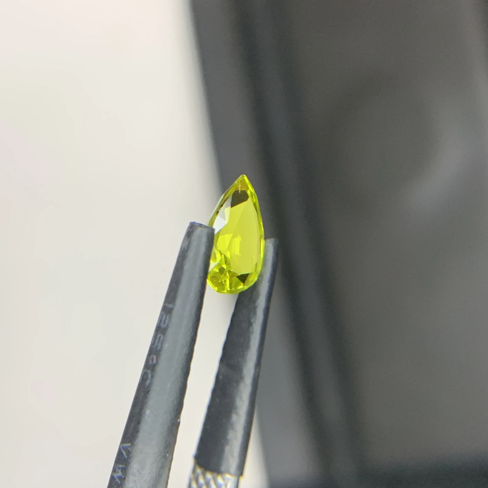 IGI Certified 0.67ct Natural Greenish Yellow Chrysoberyl Pear Shape Loose Gemstone