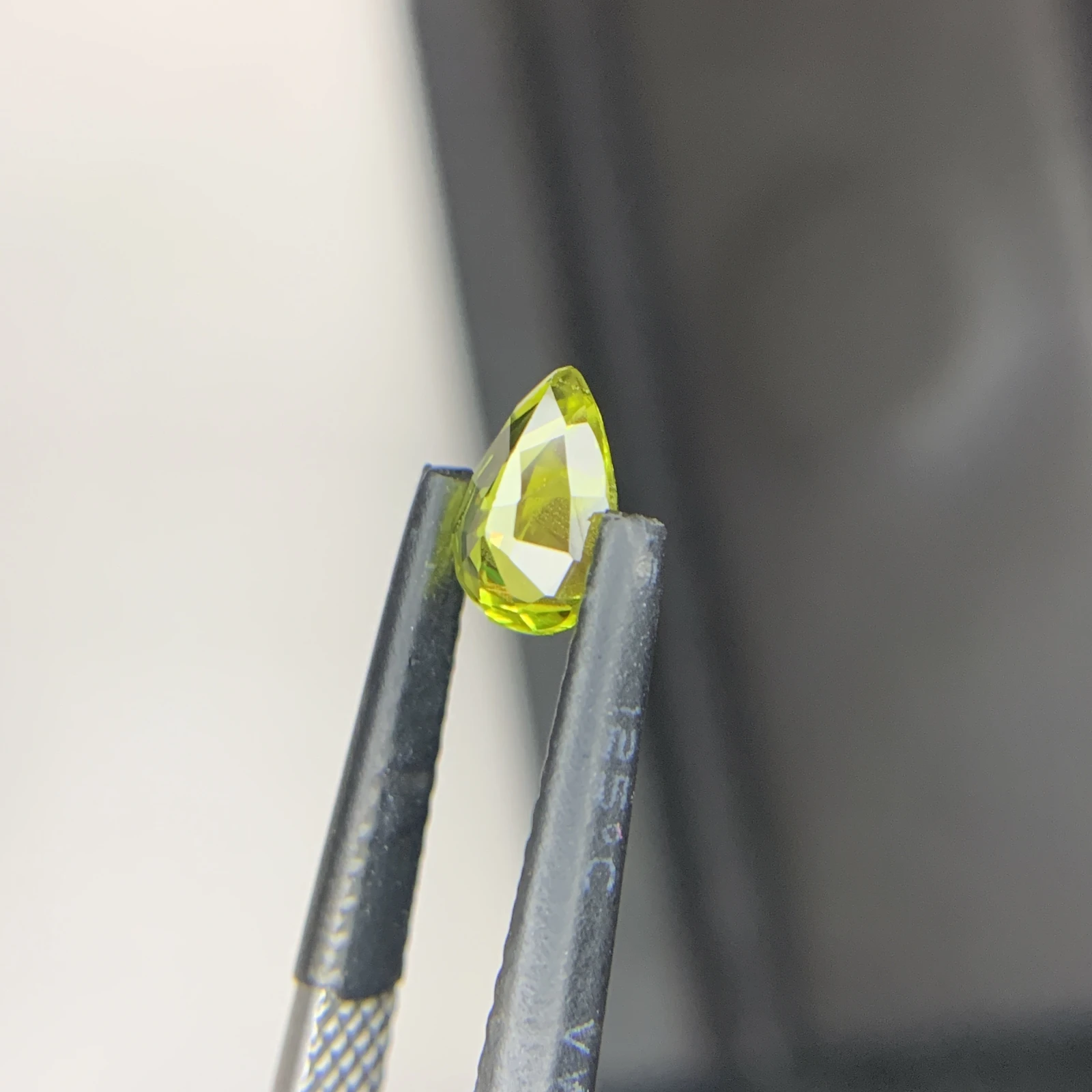 IGI Certified 0.67ct Natural Greenish Yellow Chrysoberyl Pear Shape Loose Gemstone