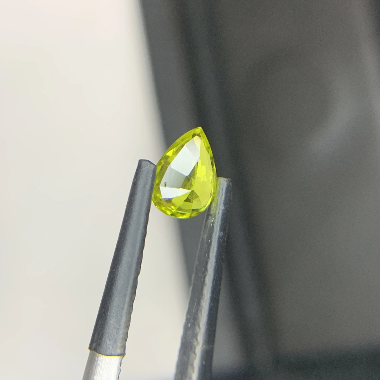 IGI Certified 0.67ct Natural Greenish Yellow Chrysoberyl Pear Shape Loose Gemstone
