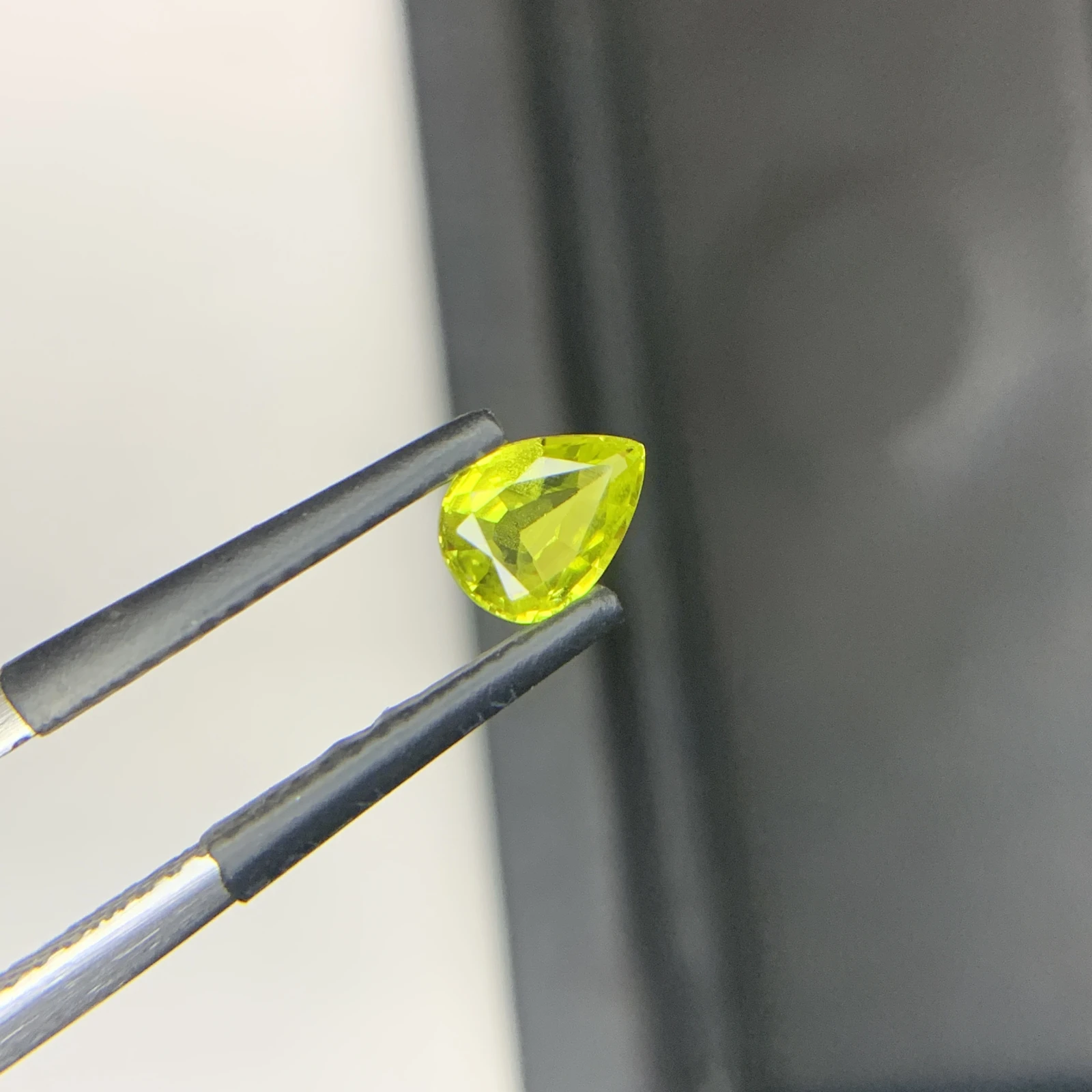 IGI Certified 0.67ct Natural Greenish Yellow Chrysoberyl Pear Shape Loose Gemstone
