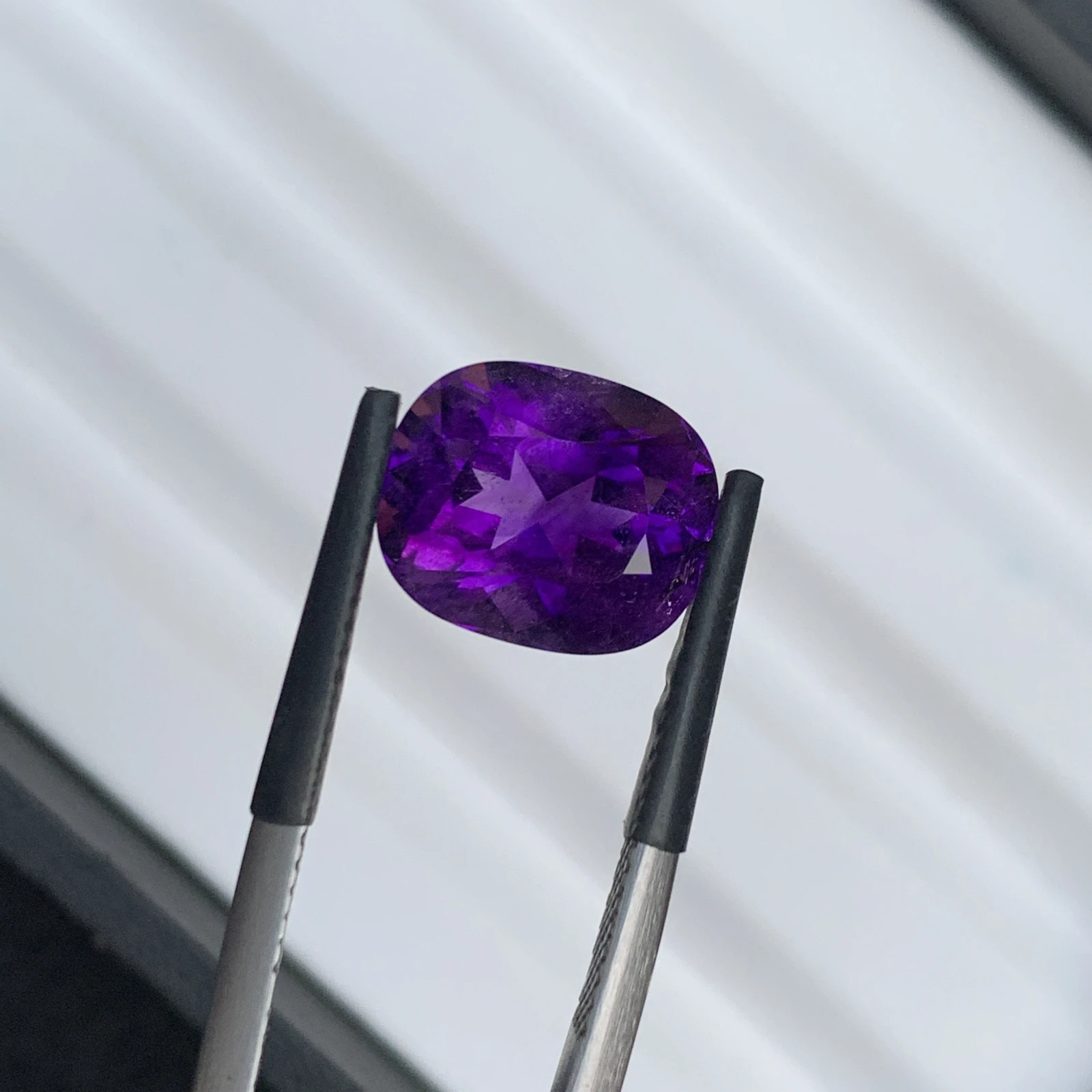 5.35 ct Natural Purple Amethyst Cushion Shape Loose Gemstone