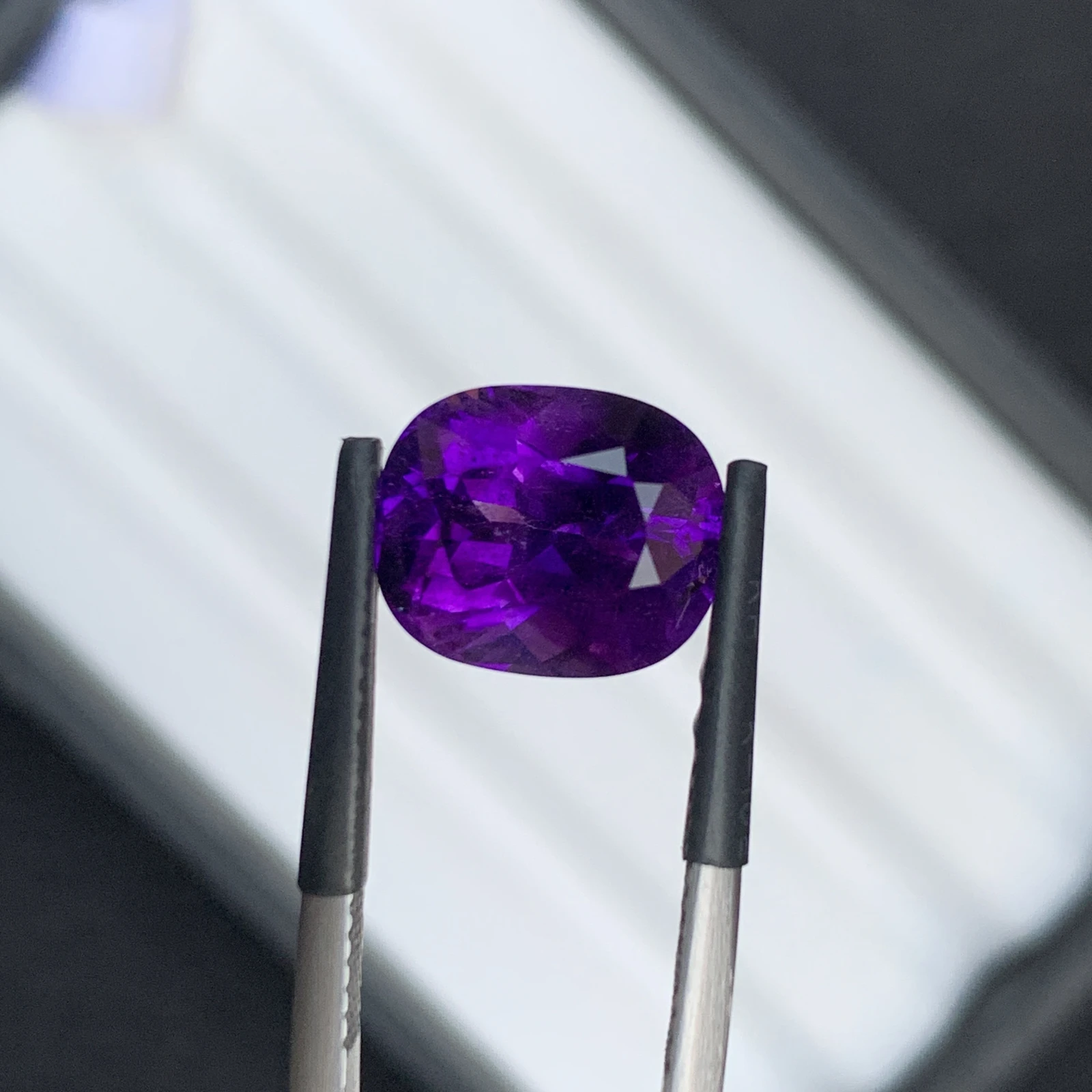 5.35 ct Natural Purple Amethyst Cushion Shape Loose Gemstone