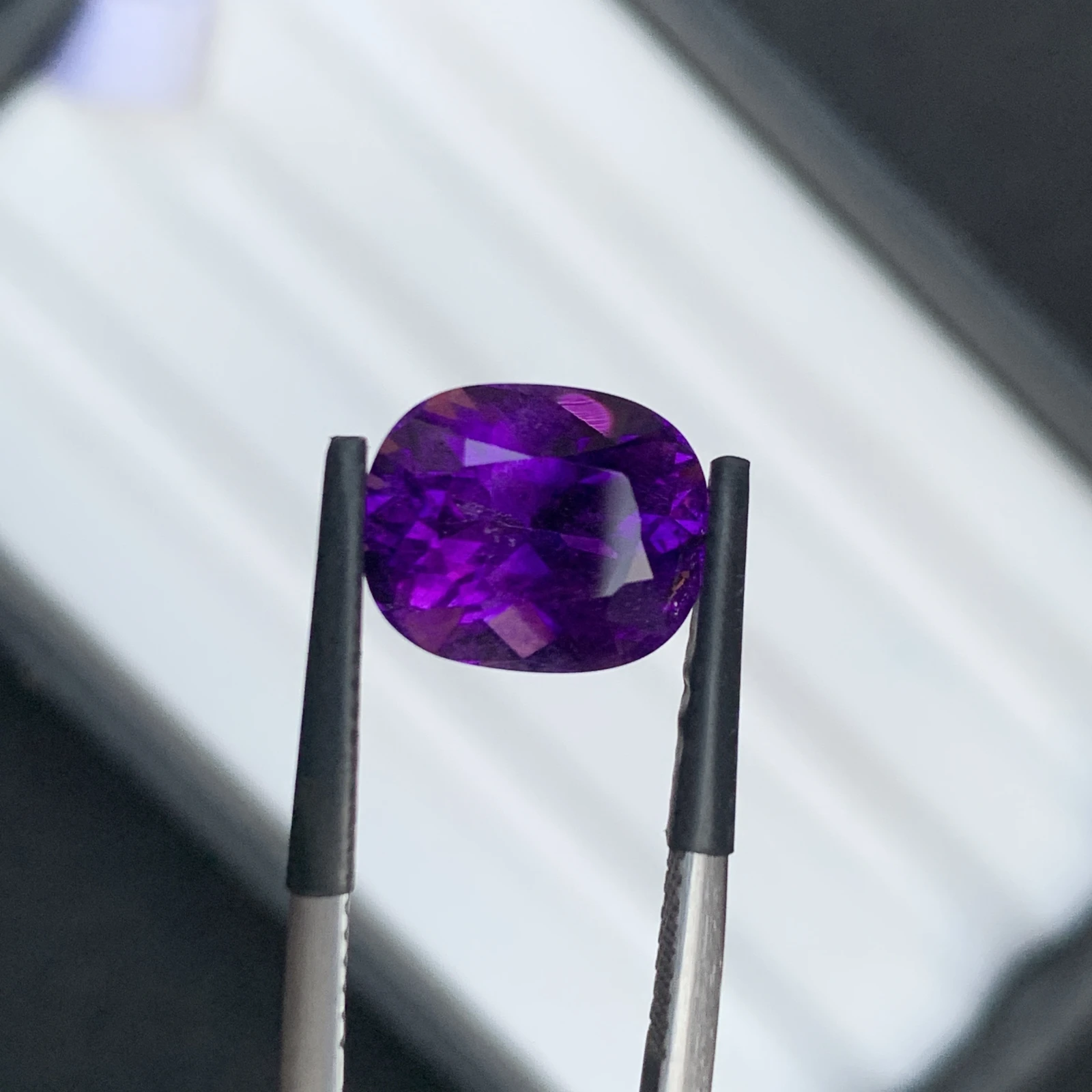 5.35 ct Natural Purple Amethyst Cushion Shape Loose Gemstone