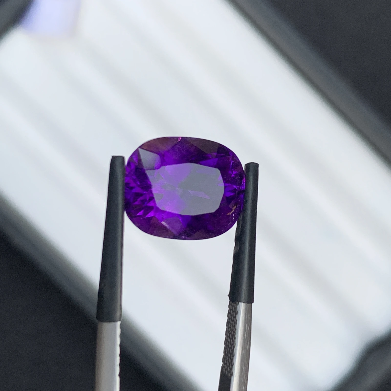 5.35 ct Natural Purple Amethyst Cushion Shape Loose Gemstone