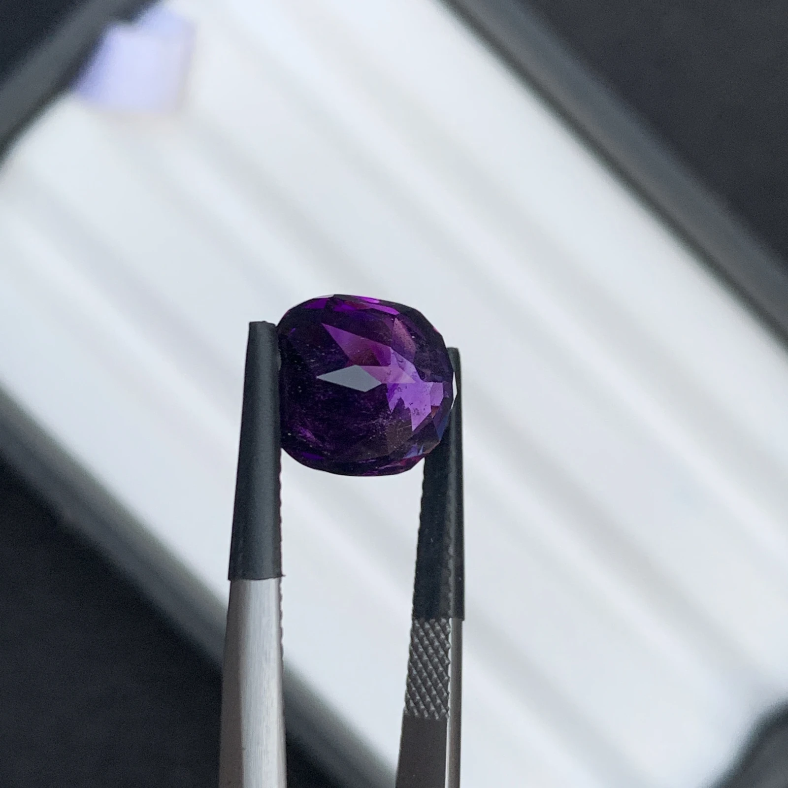 5.35 ct Natural Purple Amethyst Cushion Shape Loose Gemstone