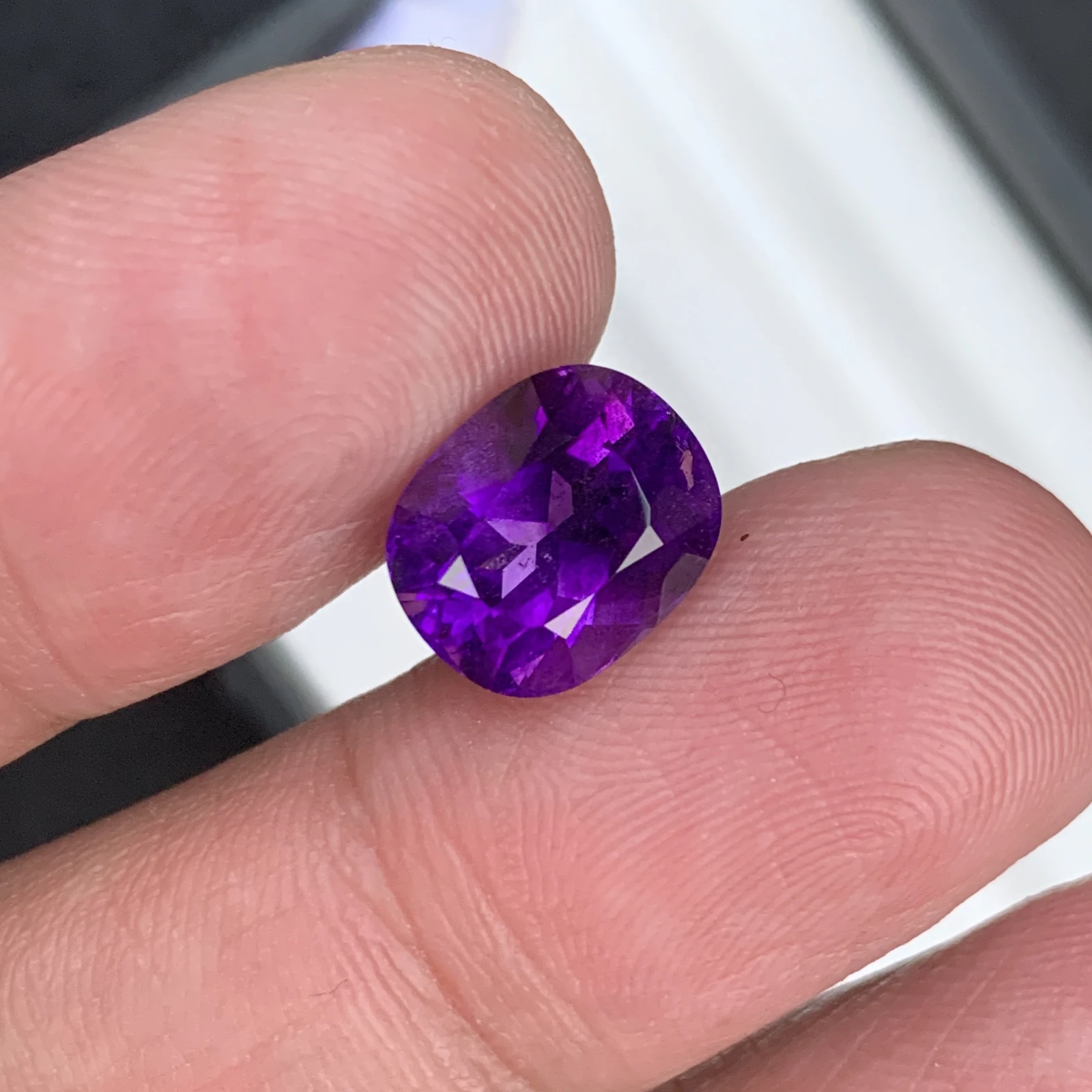 5.35 ct Natural Purple Amethyst Cushion Shape Loose Gemstone