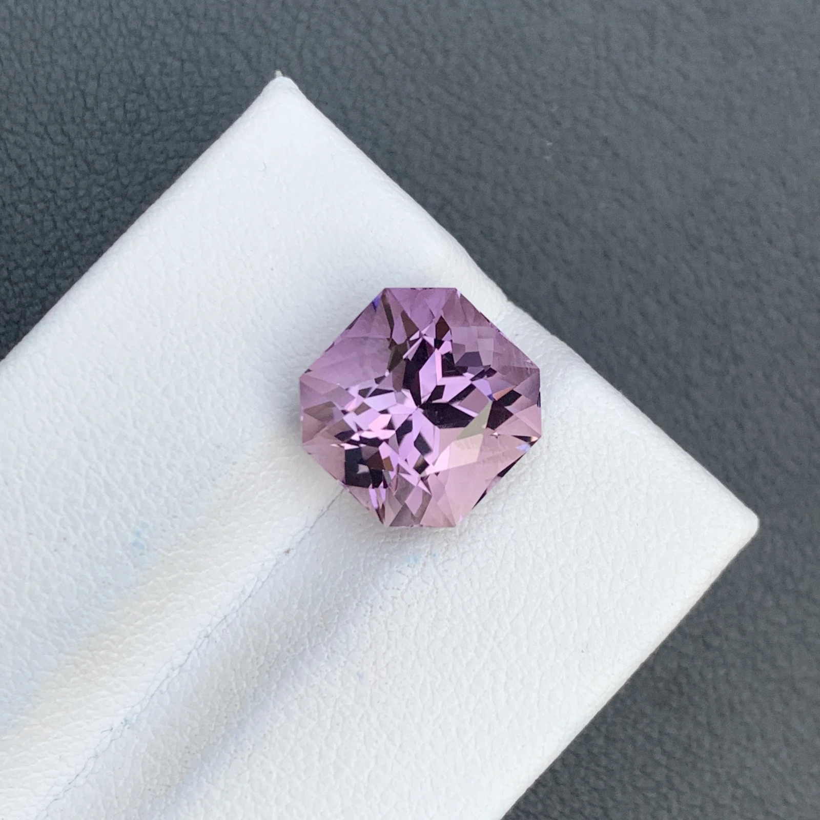 5.85 ct Natural Amethyst Asscher Shape Loose Gemstone