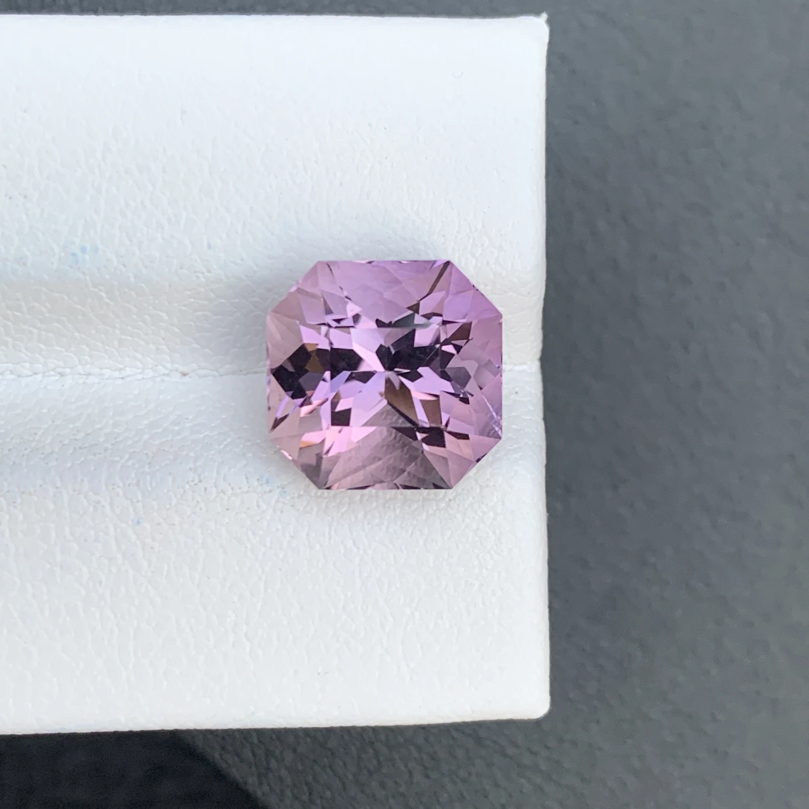 5.85 ct Natural Amethyst Asscher Shape Loose Gemstone