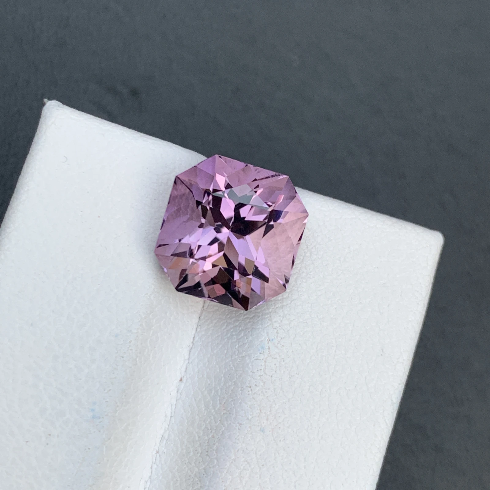 5.85 ct Natural Amethyst Asscher Shape Loose Gemstone