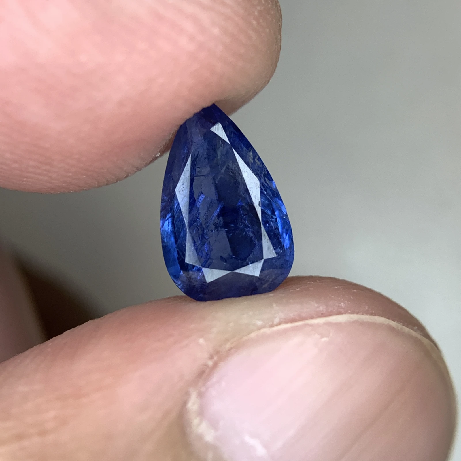 GIA Certified 1.75 Carat Natural Kashmir Blue Sapphire Pear Shape Loose Gemstone from Pakistan