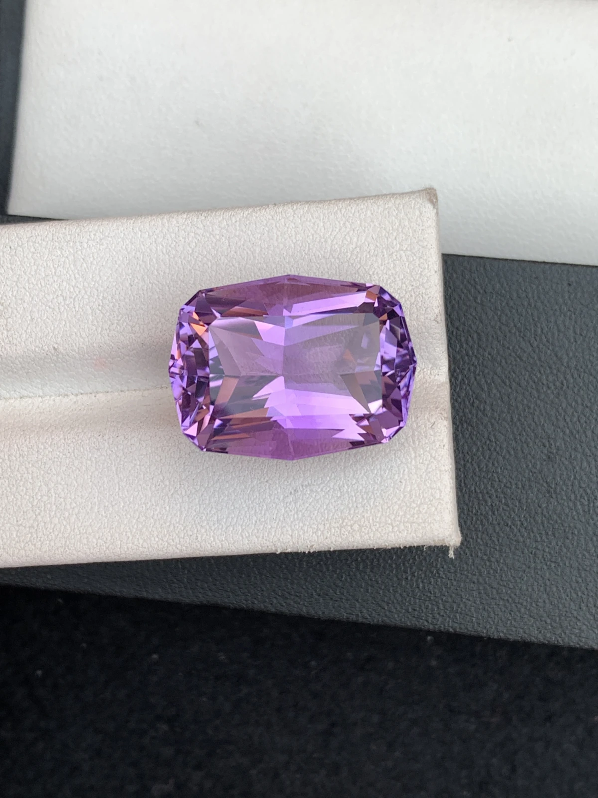 ICA GemLab Certified Natural 30.37 ct Natural Purple Amethyst Fancy Shape Loose Gemstone