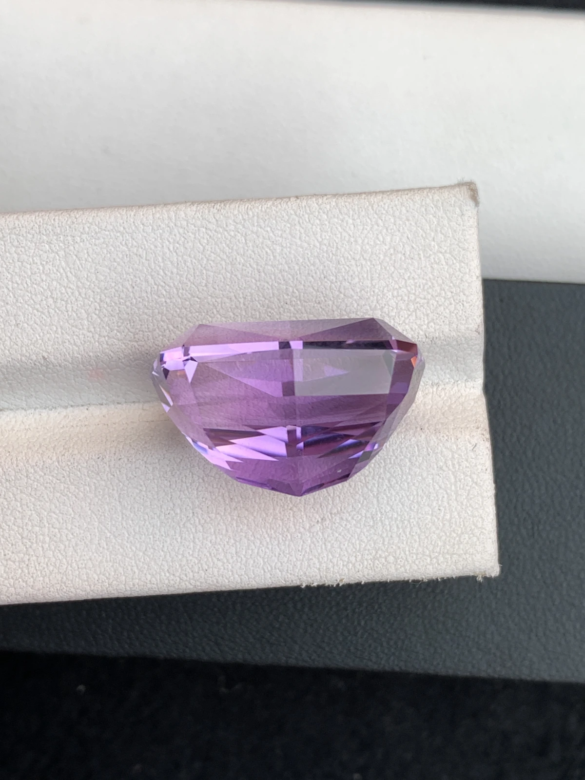 ICA GemLab Certified Natural 30.37 ct Natural Purple Amethyst Fancy Shape Loose Gemstone