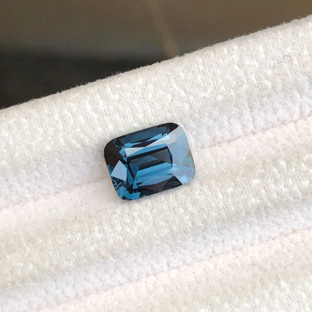 3.12 ct Natural Blue Spinel Cushion Shape Loose Gemstone from Tanzania