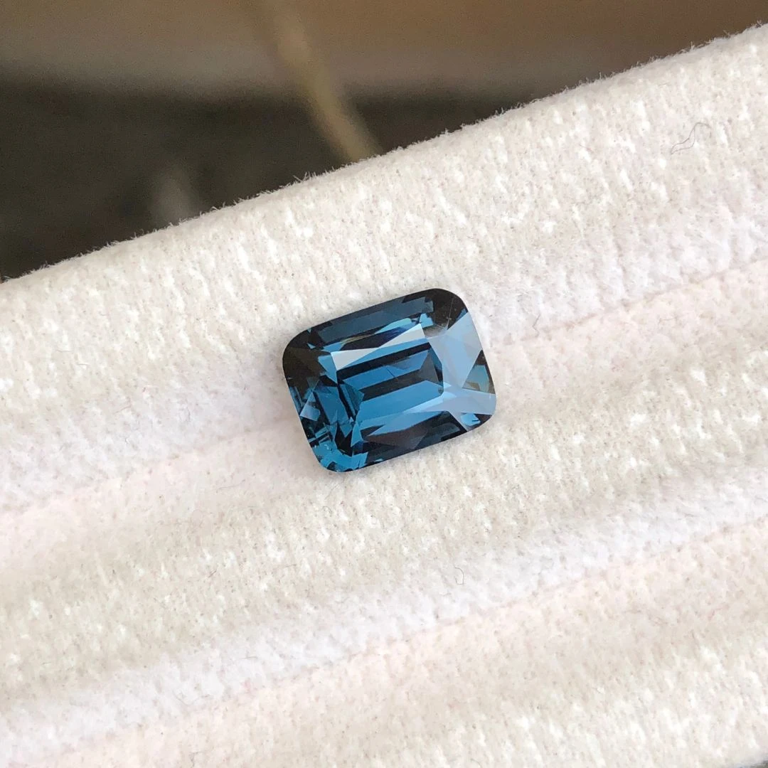 3.12 ct Natural Blue Spinel Cushion Shape Loose Gemstone from Tanzania