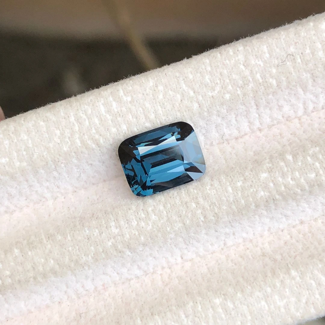 3.12 ct Natural Blue Spinel Cushion Shape Loose Gemstone from Tanzania
