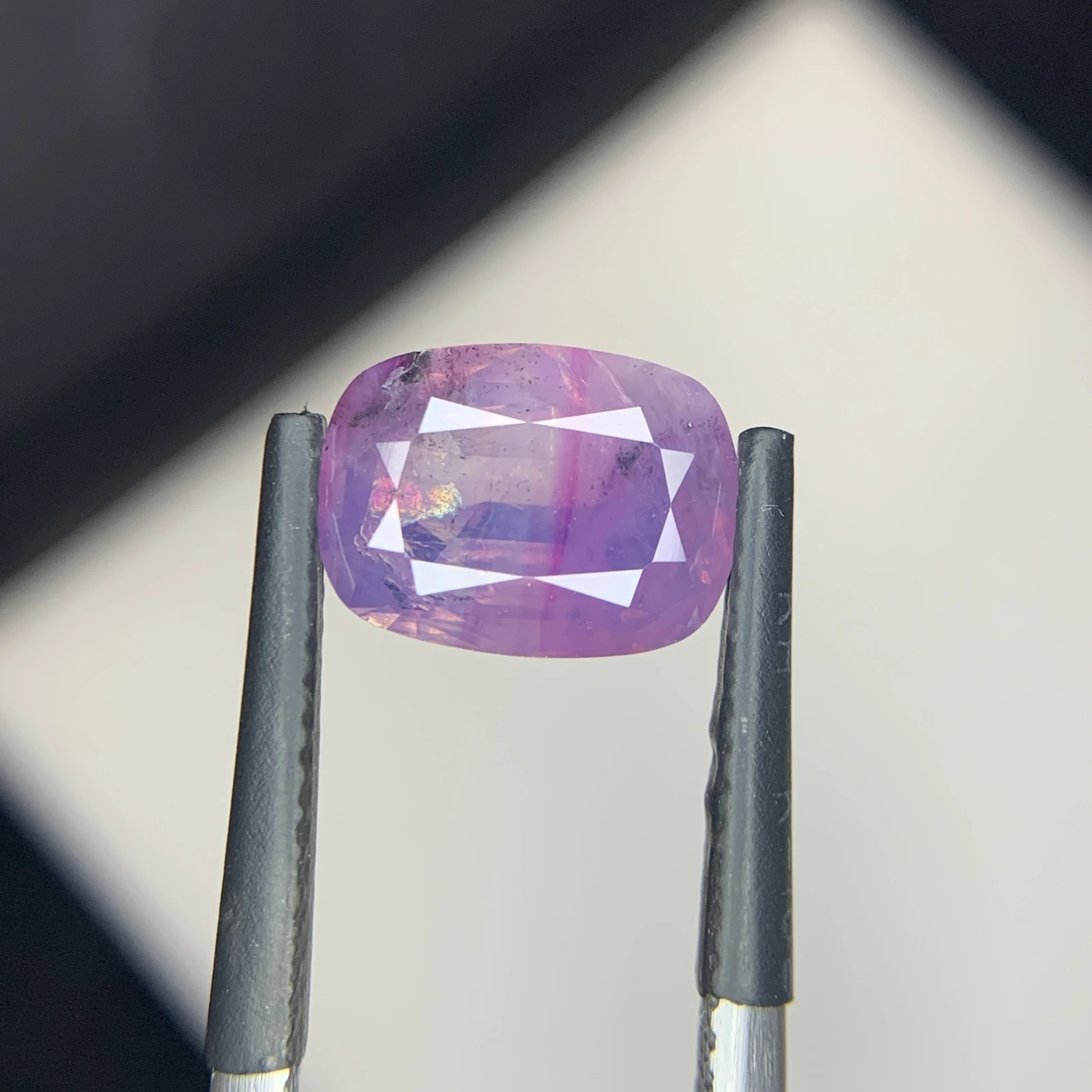 Natural Kashmir Sapphire 2.89 Carat Purple Color Cushion Shape Faceted Loose Gemstone