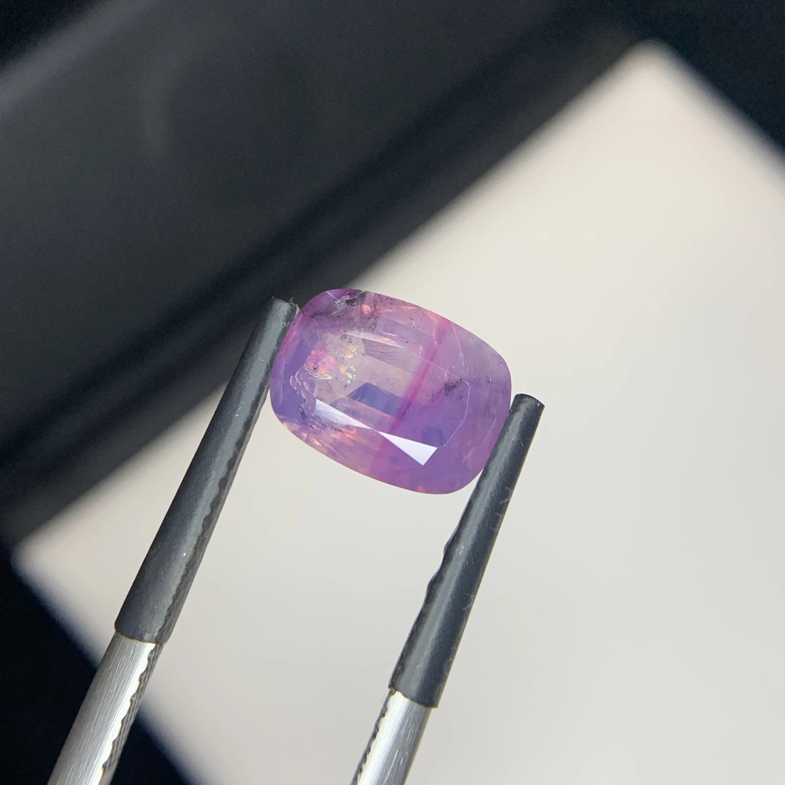 Natural Kashmir Sapphire 2.89 Carat Purple Color Cushion Shape Faceted Loose Gemstone