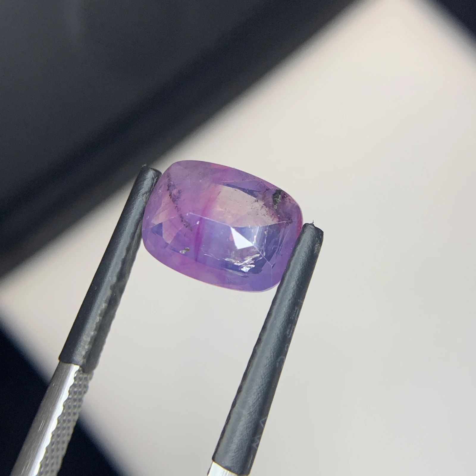 Natural Kashmir Sapphire 2.89 Carat Purple Color Cushion Shape Faceted Loose Gemstone