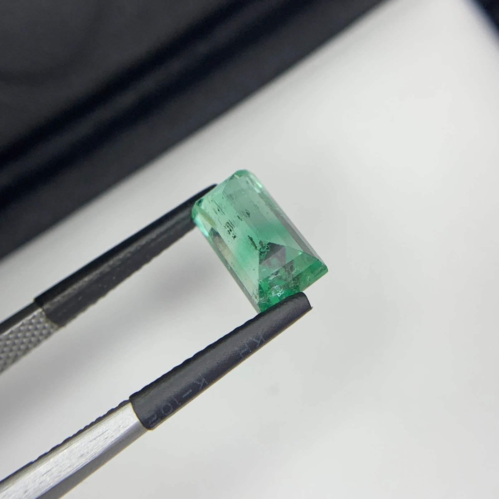 Natural Green Emerald 2.43 Carat Faceted Rectangular Cut Loose Gemstone