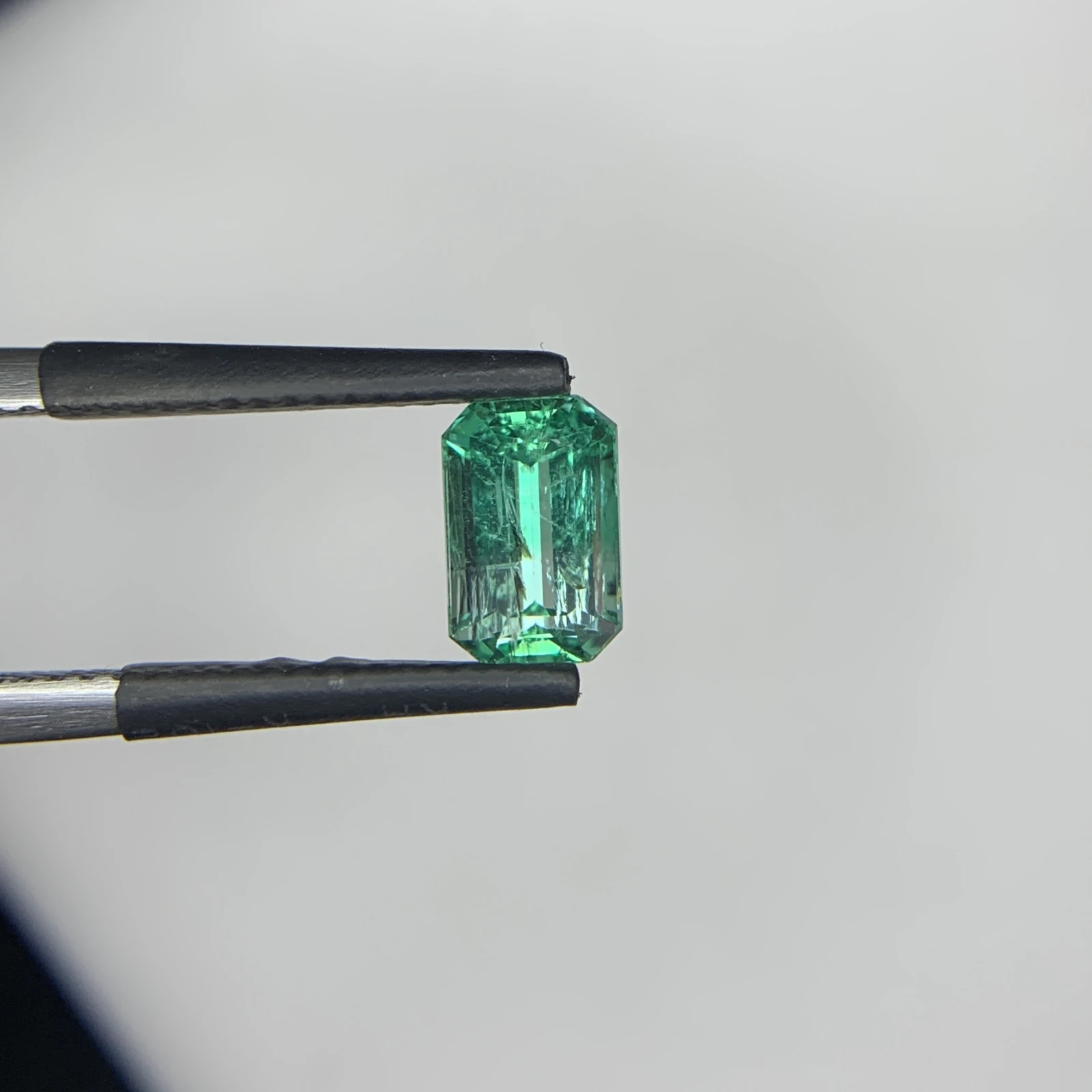 Natural Green Emerald 1.29 Carat Emerald Shape Faceted Loose Gemstone