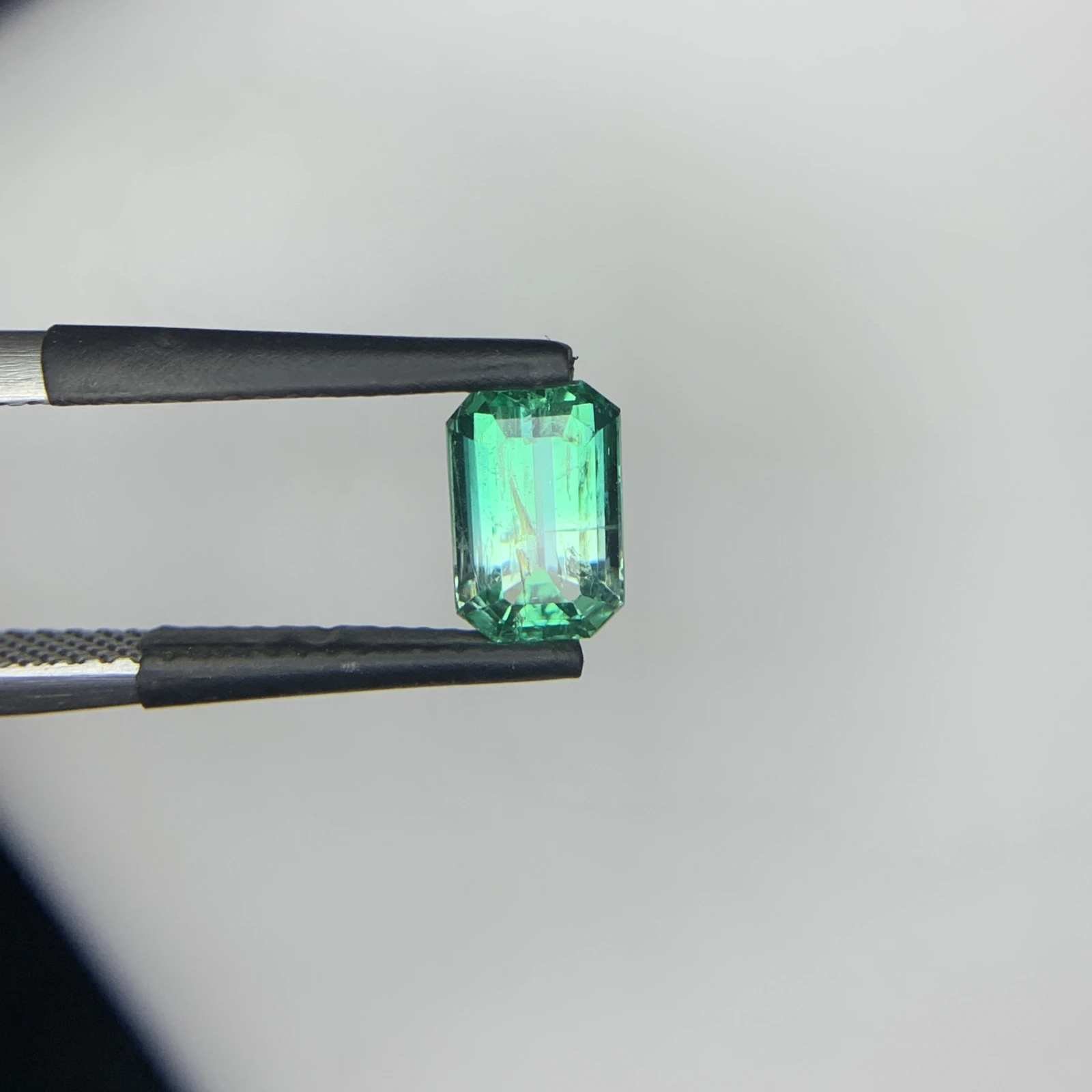 Natural Green Emerald 1.29 Carat Emerald Shape Faceted Loose Gemstone