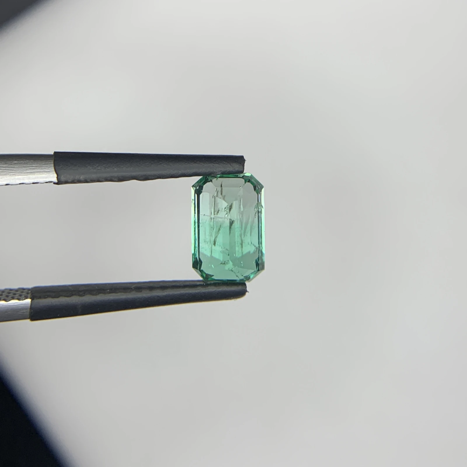 Natural Green Emerald 1.29 Carat Emerald Shape Faceted Loose Gemstone