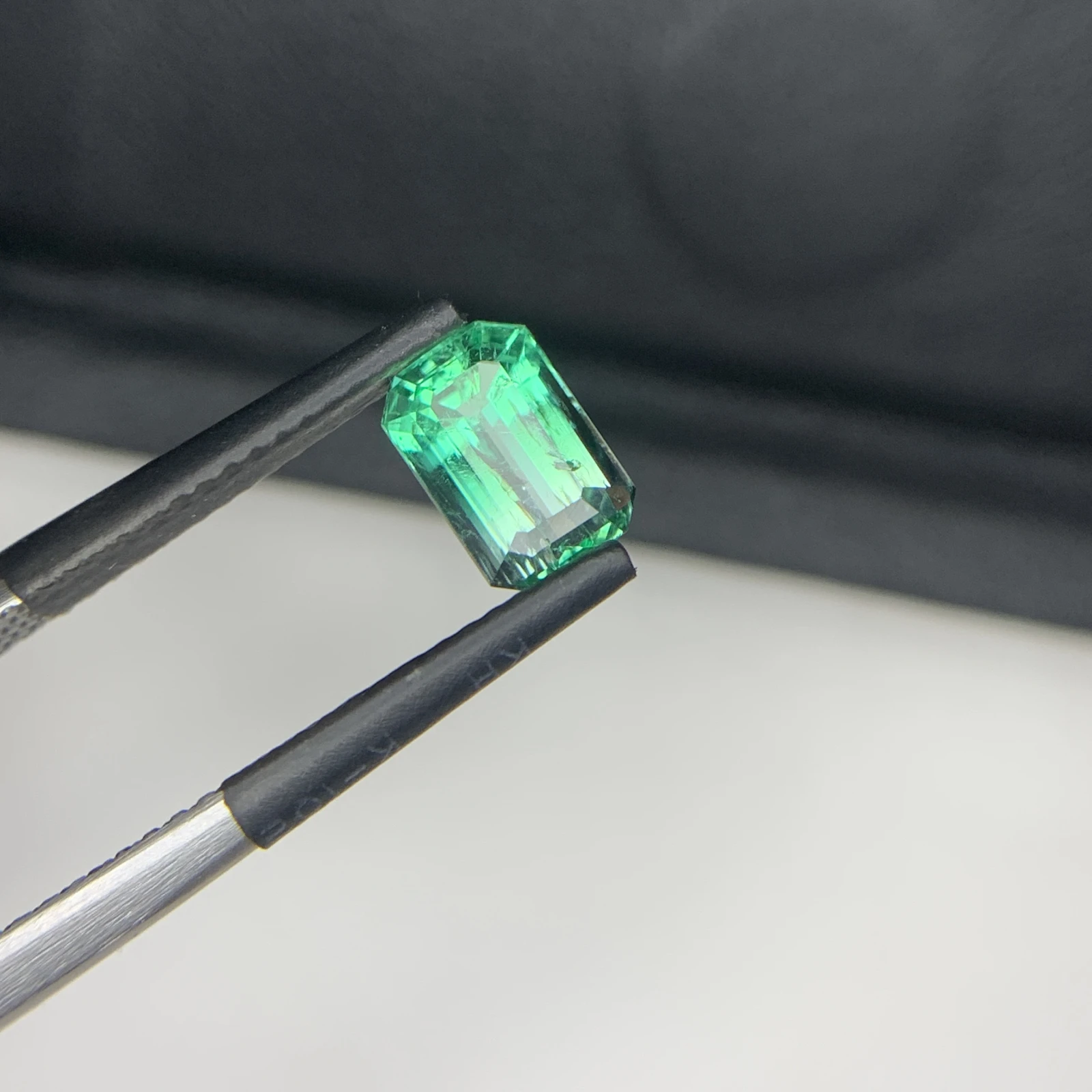 Natural Green Emerald 1.29 Carat Emerald Shape Faceted Loose Gemstone