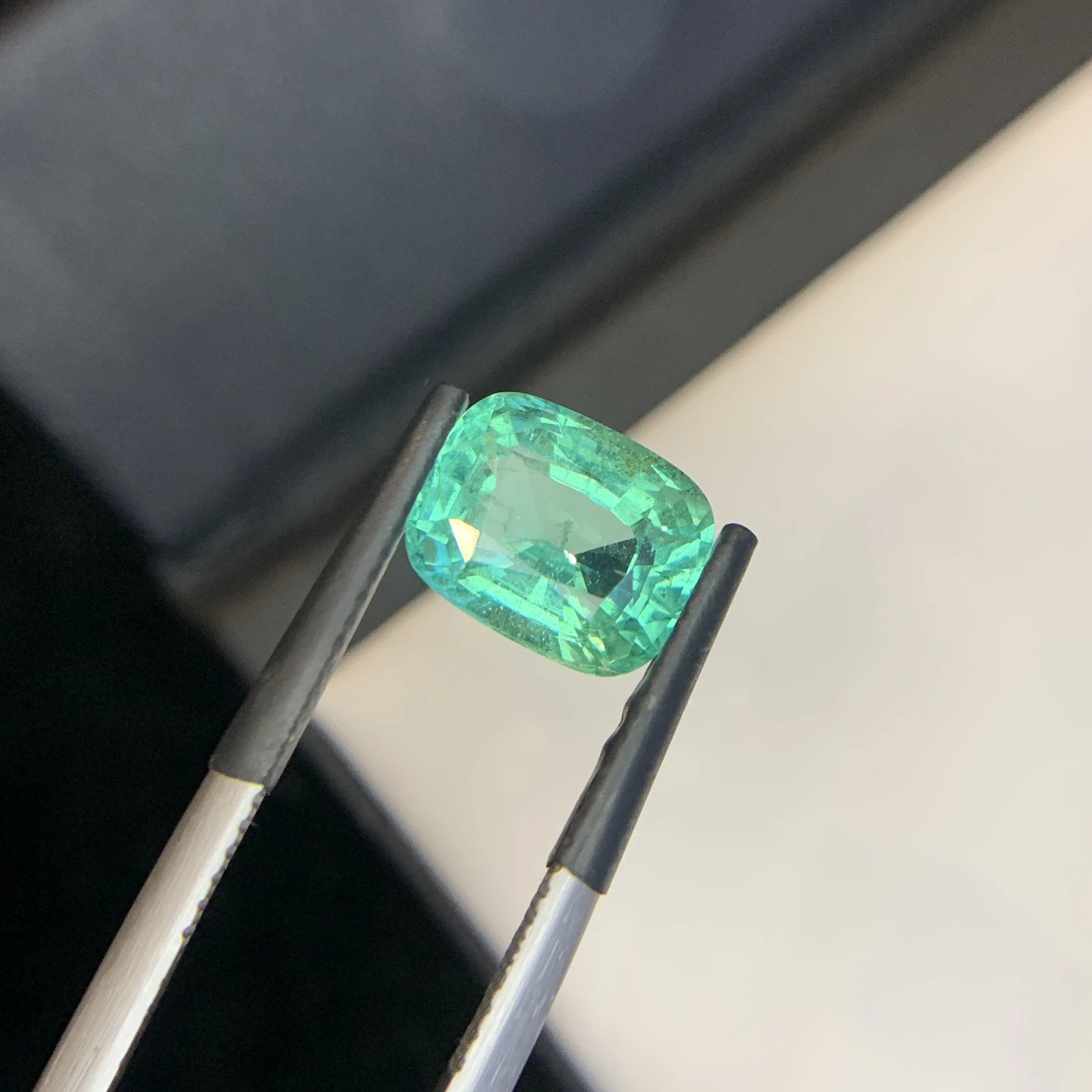 IGI Certified 3.14 ct Natural Panjshir Emerald Cushion Shape Loose Gemstone from Afghanistan