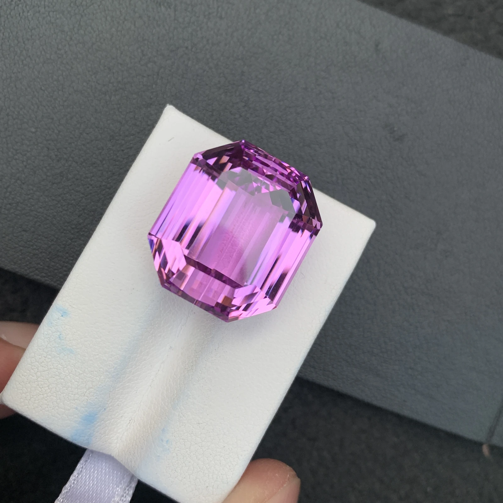 Natural Purple Kunzite 51.45 Carat Faceted Octagon Shape Loose Gemstone