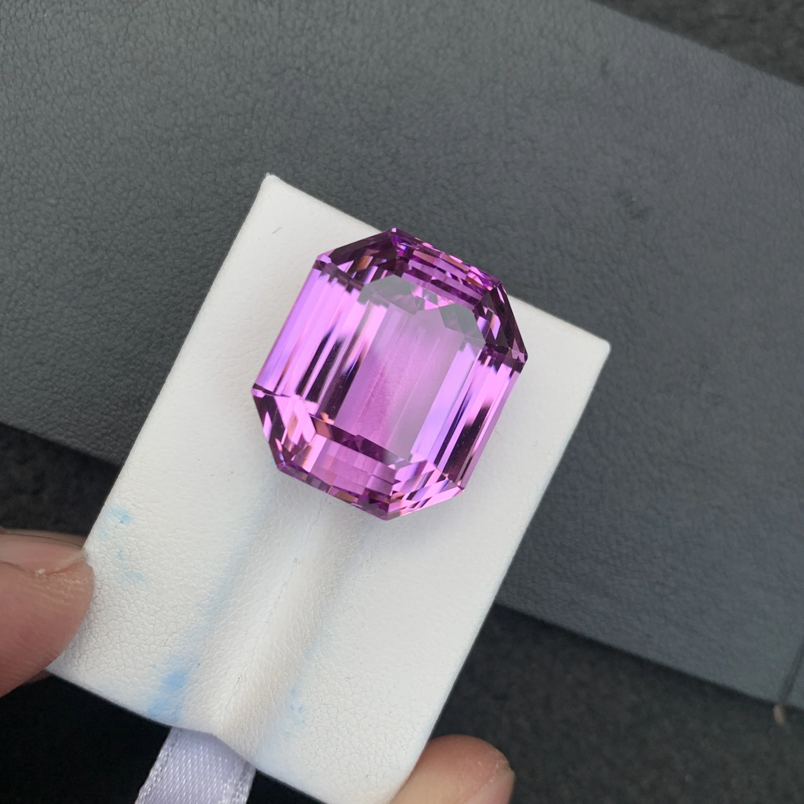 Natural Purple Kunzite 51.45 Carat Faceted Octagon Shape Loose Gemstone