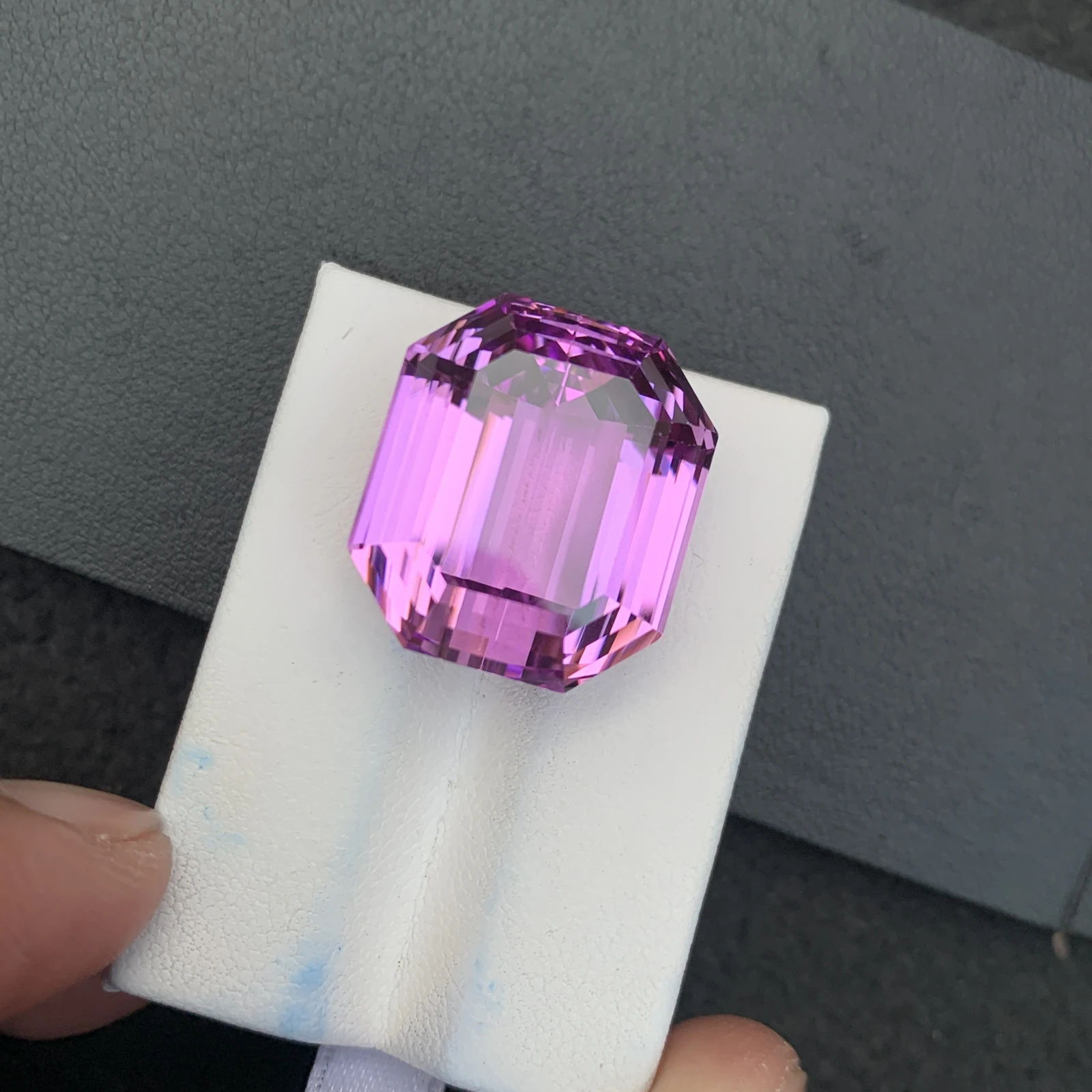 Natural Purple Kunzite 51.45 Carat Faceted Octagon Shape Loose Gemstone