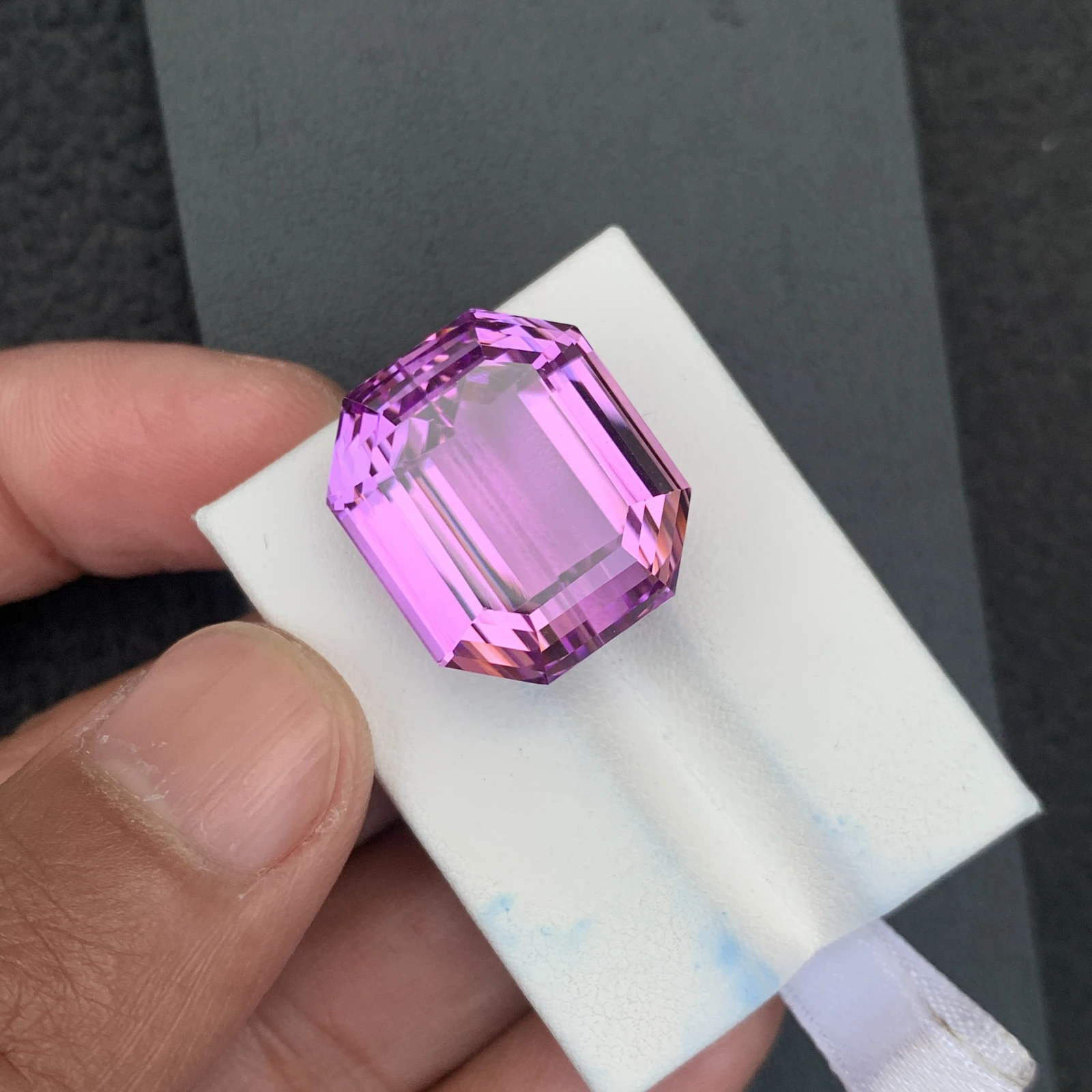 Natural Purple Kunzite 51.45 Carat Faceted Octagon Shape Loose Gemstone