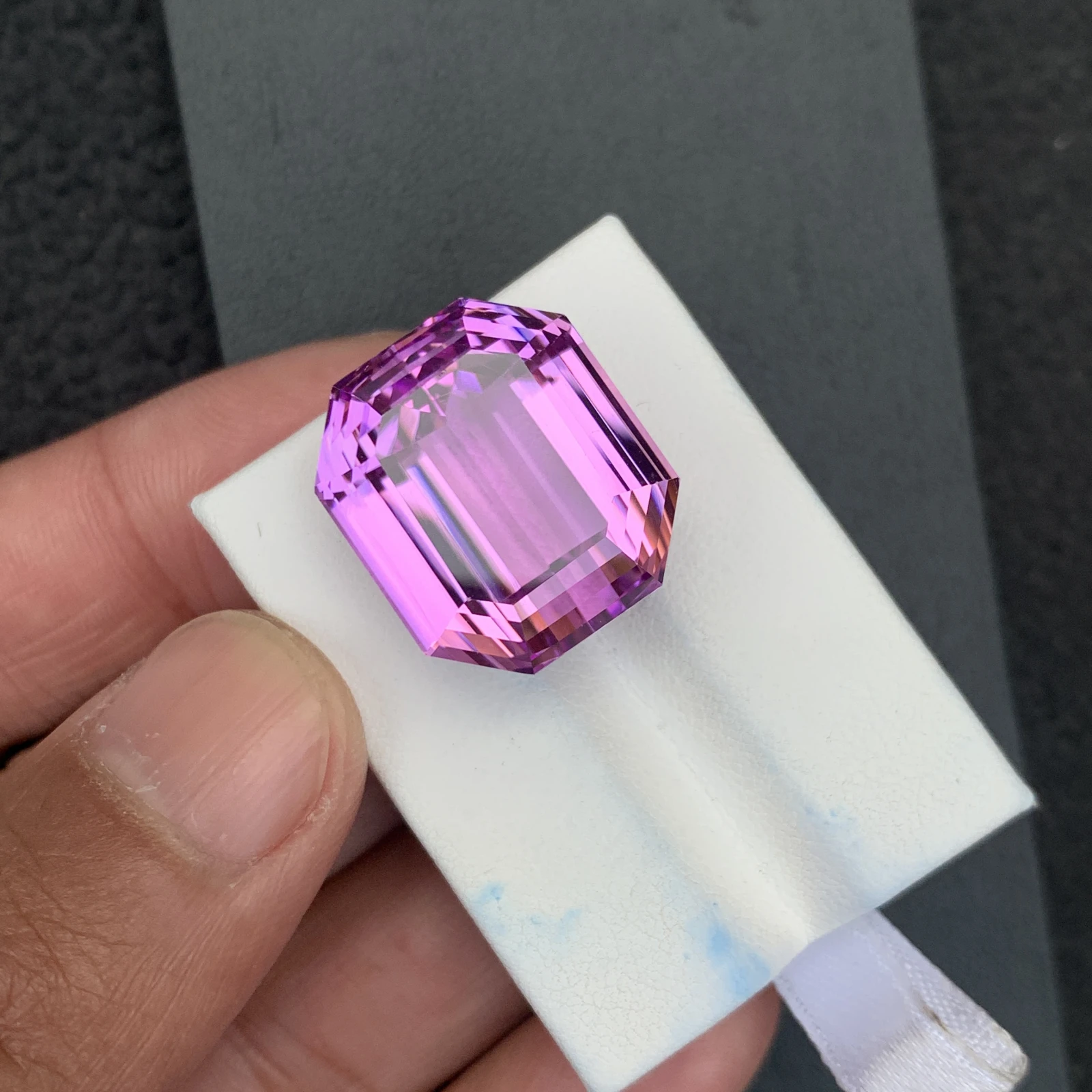 Natural Purple Kunzite 51.45 Carat Faceted Octagon Shape Loose Gemstone