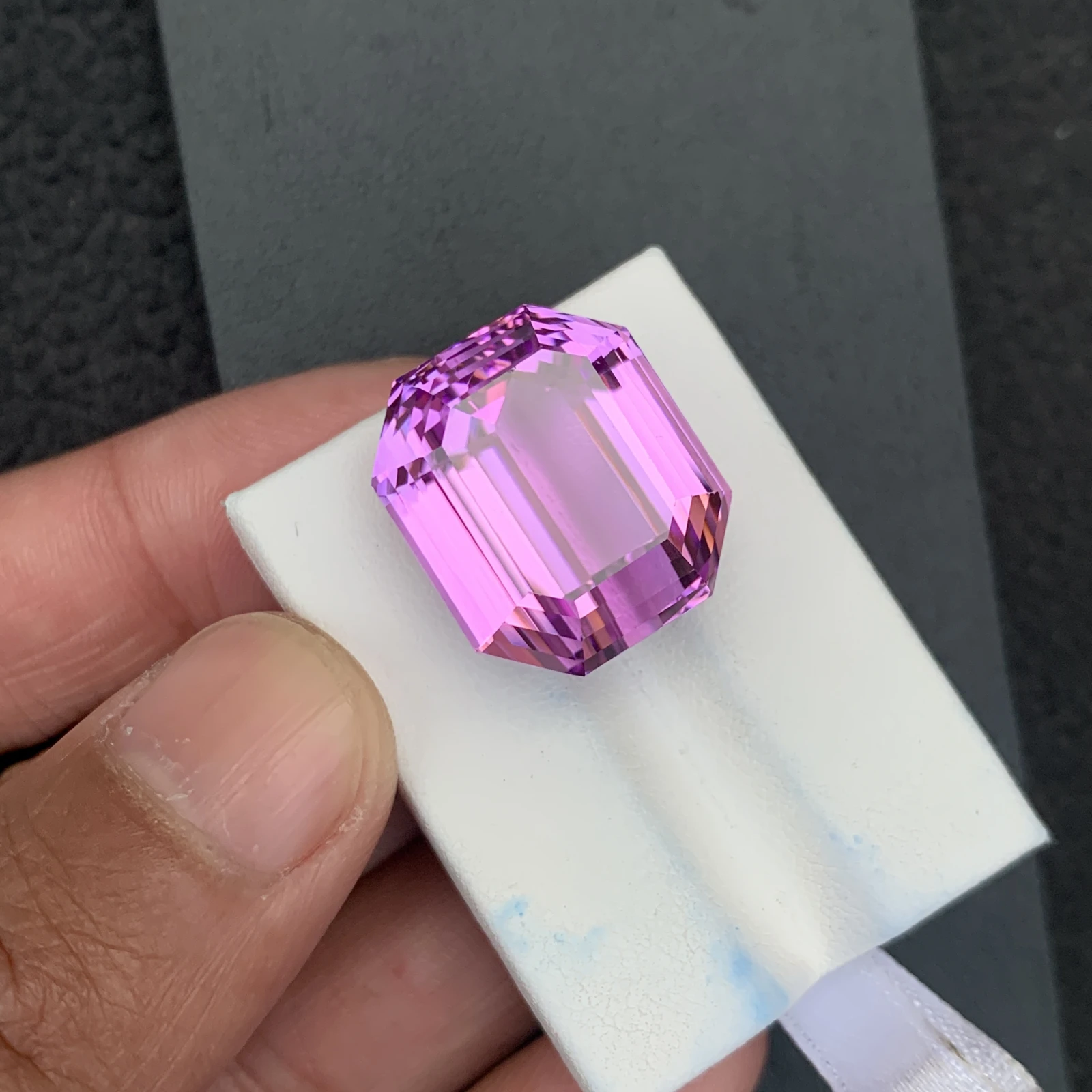 Natural Purple Kunzite 51.45 Carat Faceted Octagon Shape Loose Gemstone