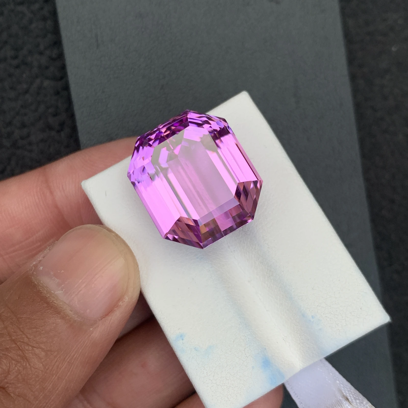 Natural Purple Kunzite 51.45 Carat Faceted Octagon Shape Loose Gemstone