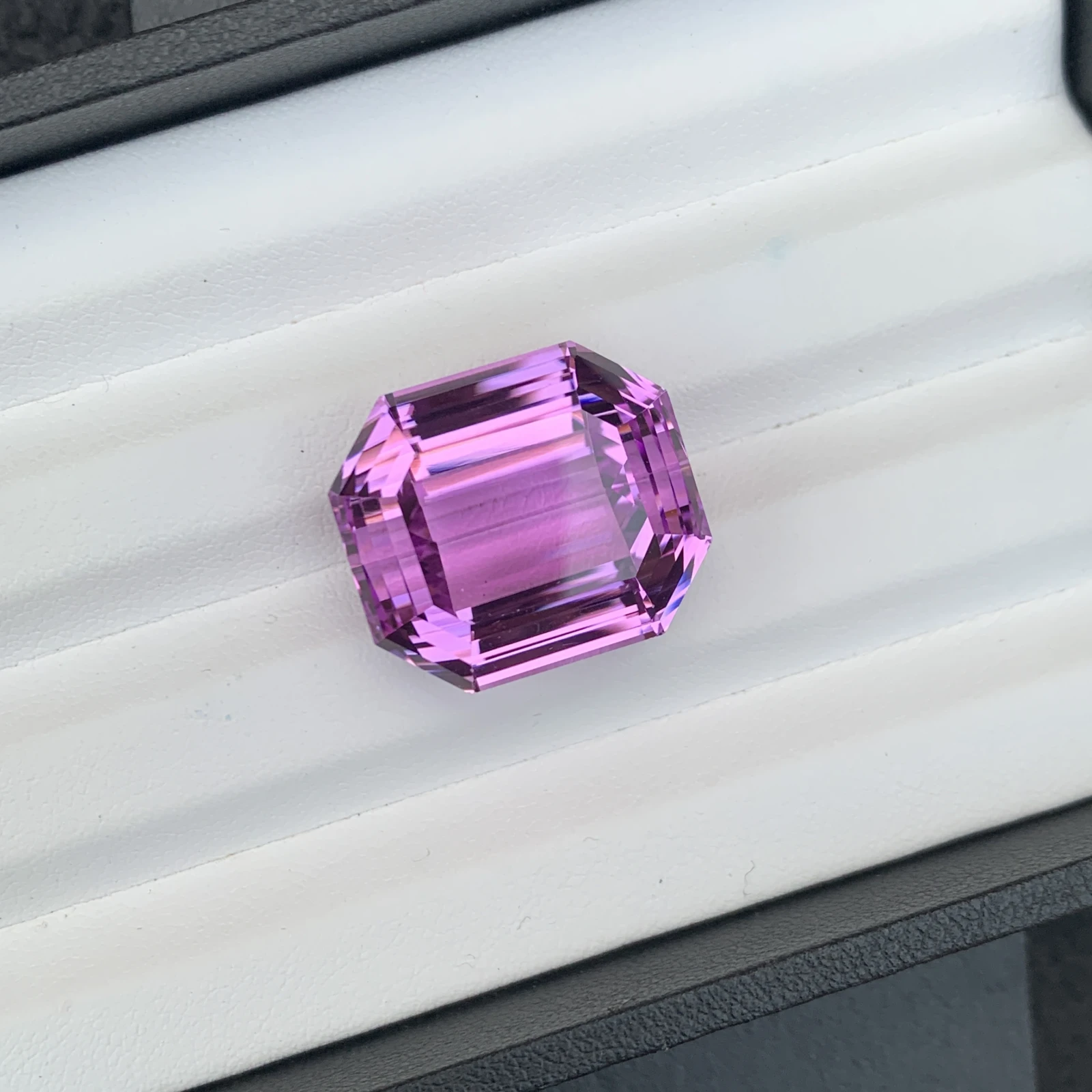 Natural Purple Kunzite 51.45 Carat Faceted Octagon Shape Loose Gemstone